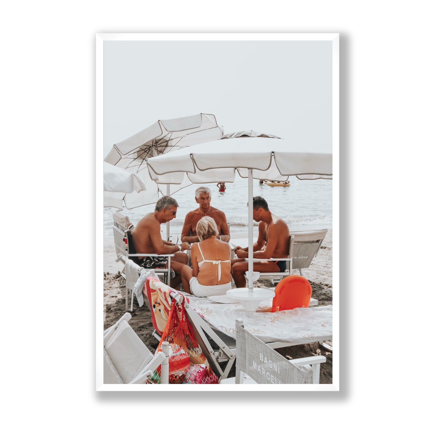 Luck Of The Draw fine art print, Alassio, Italy, Statement, White Frame · Full Bleed, Fine Art Print