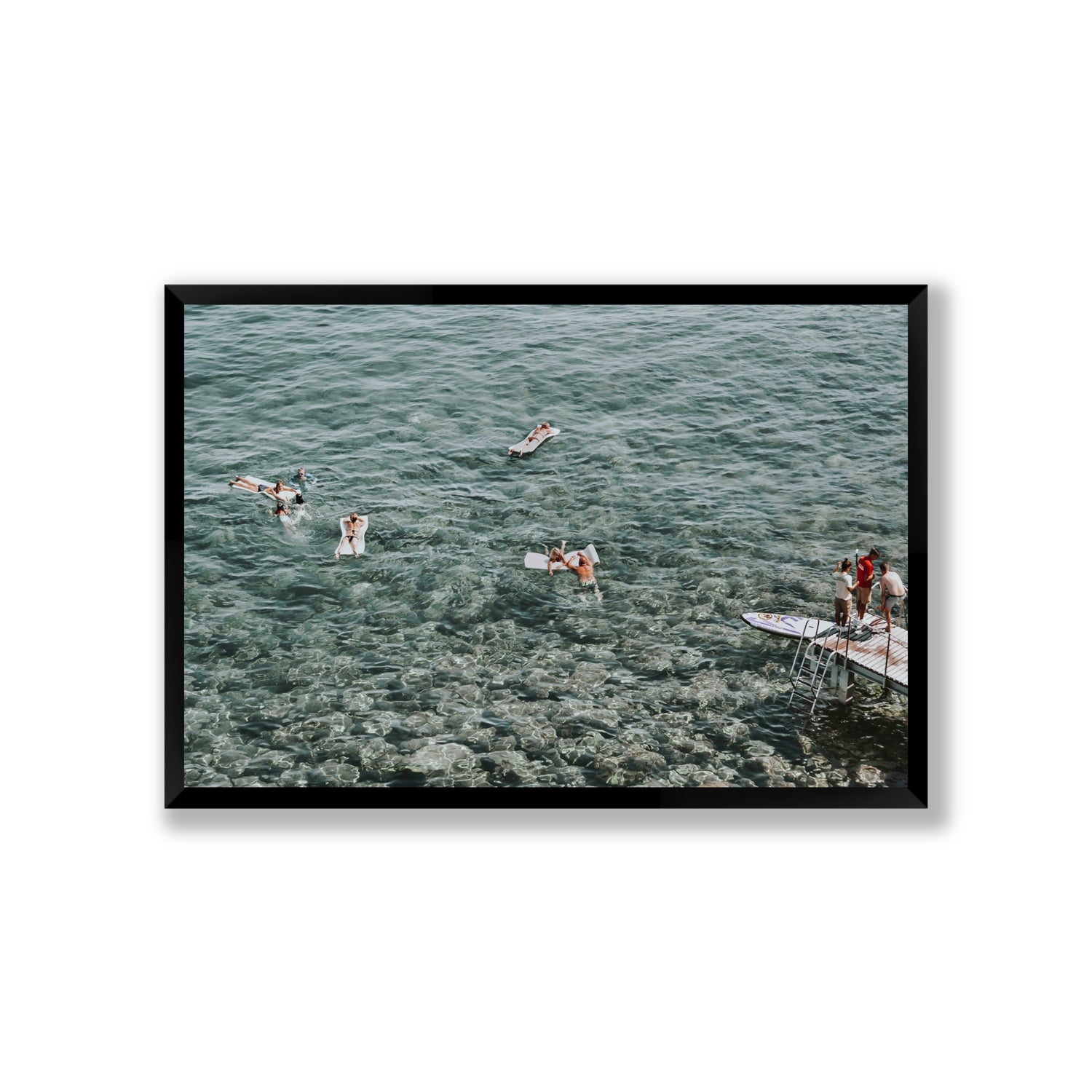 Having A Whale Of A Time Tuscany coastal wall art Giant full-bleed fine art print in black frame