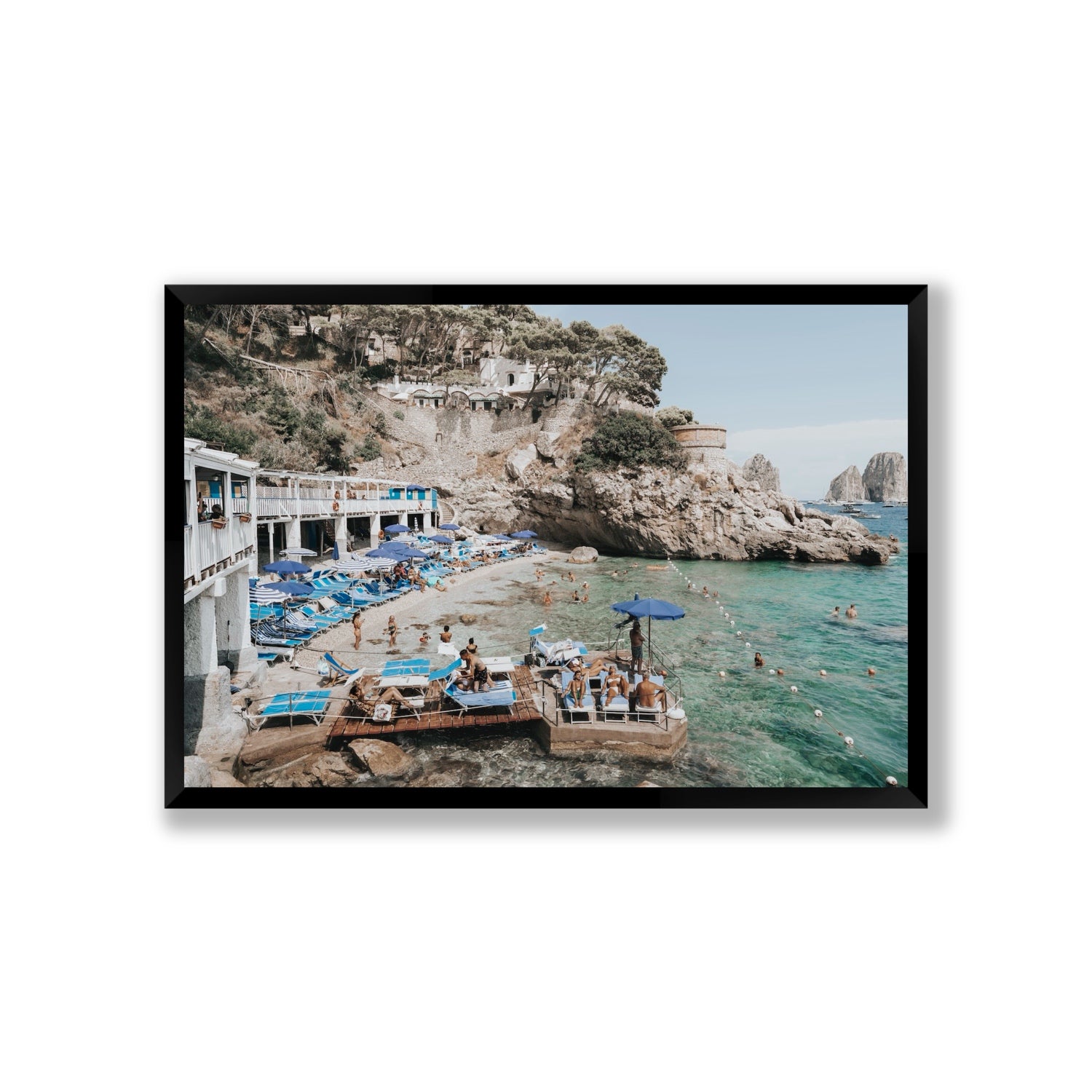 Vita Bella fine art print, Capri, Italy, Giant, Black Frame · Full Bleed, Fine Art Print