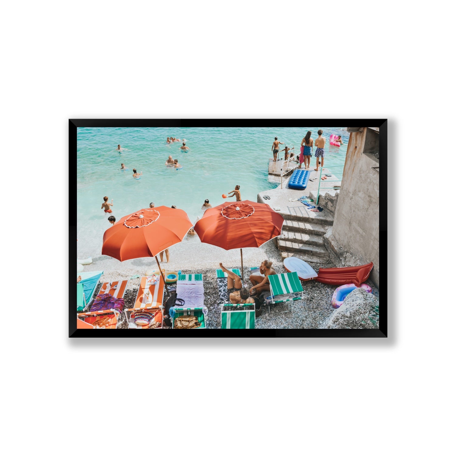 Water Wonderland fine art print, Capri, Italy, Giant, Black Frame · Full Bleed, Fine Art Print