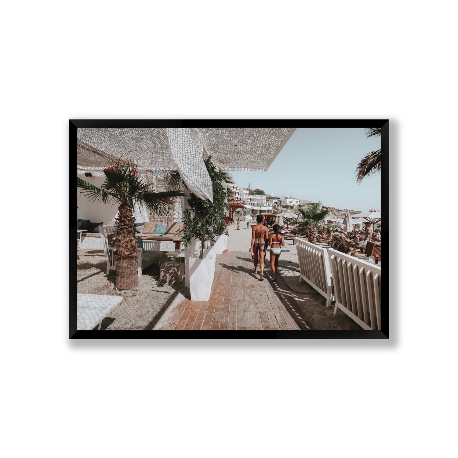 Mitera Kori Mykonos Greek island wall art Giant full-bleed fine art print in black frame