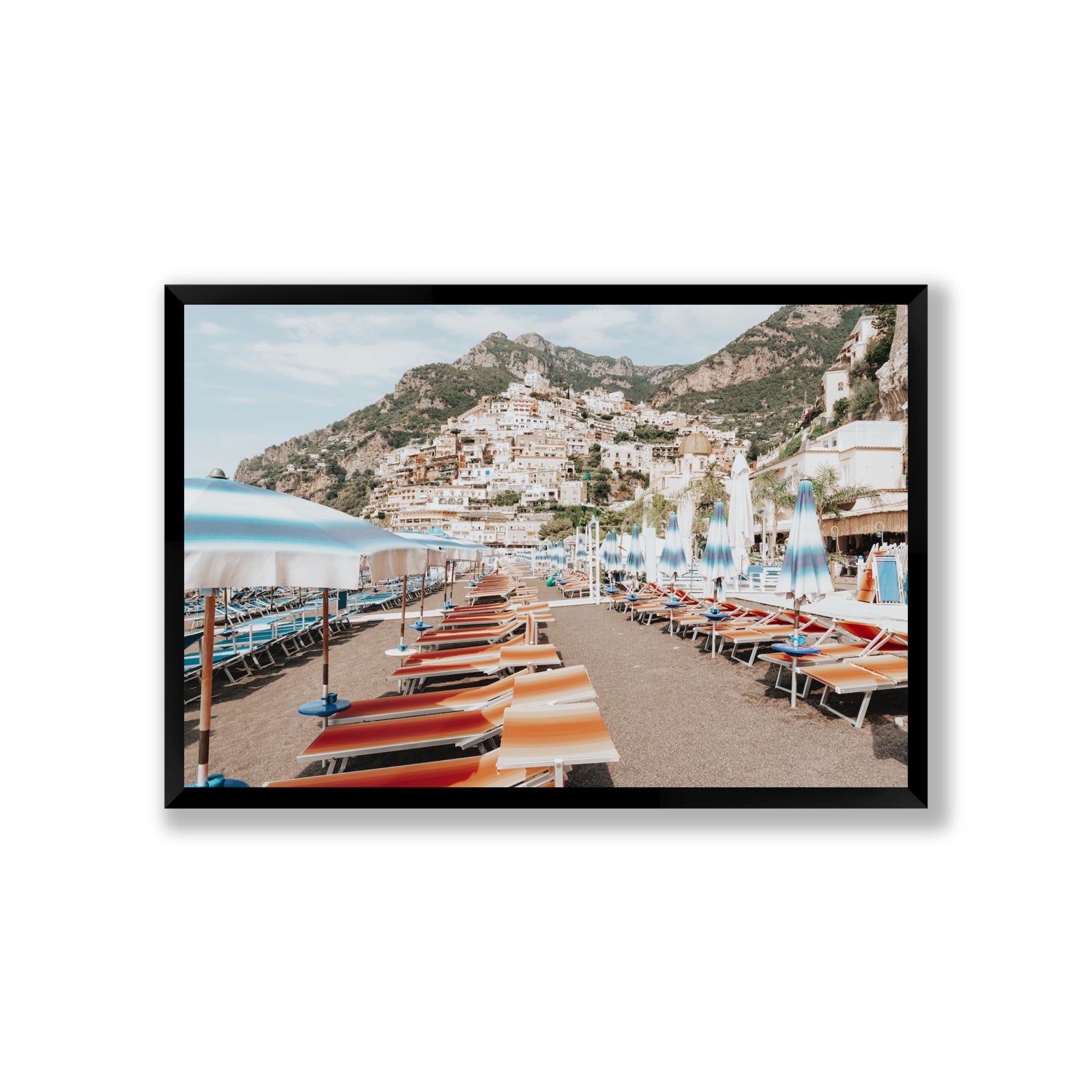 Spiaggia Grande fine art print, Positano, Italy, Giant, Black Frame · Full Bleed, Fine Art Print