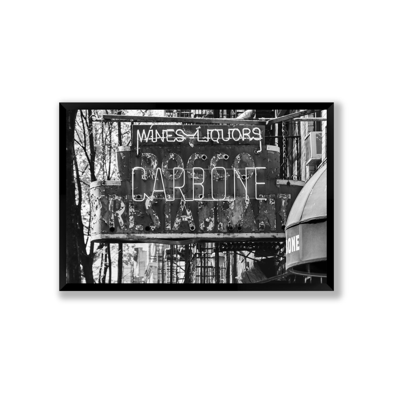 Thompson Street New York NYC Black & White wall art Giant full-bleed fine art print in black frame