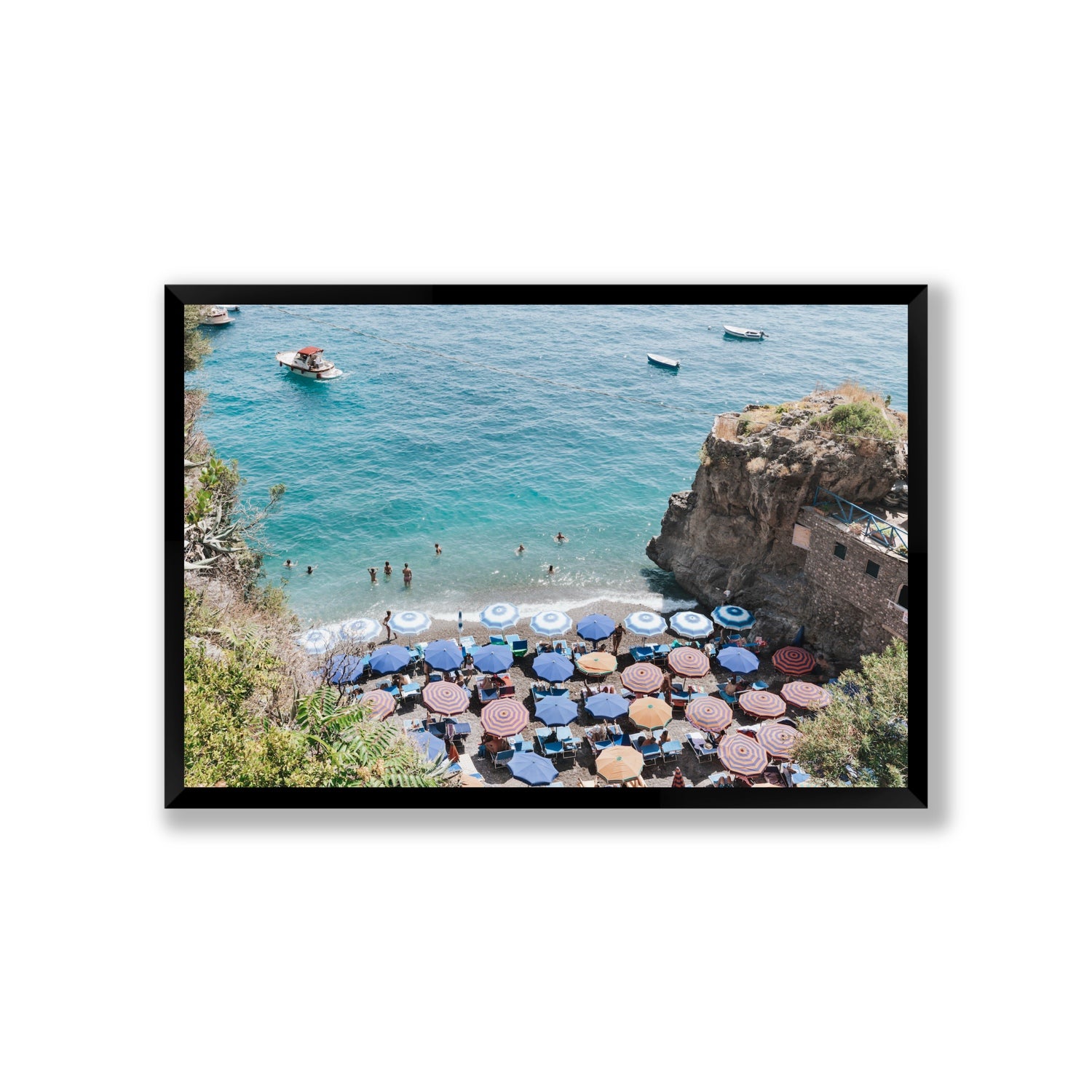 The Cove fine art print, Positano, Italy, Giant, Black Frame · Full Bleed, Fine Art Print