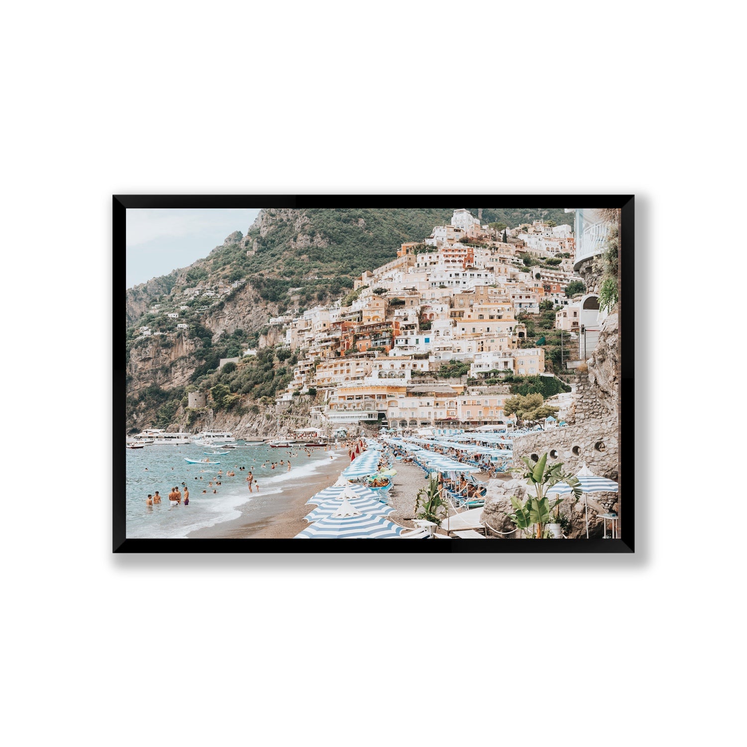 Villagio Sul Mare fine art print, Positano, Italy, Giant, Black Frame · Full Bleed, Fine Art Print