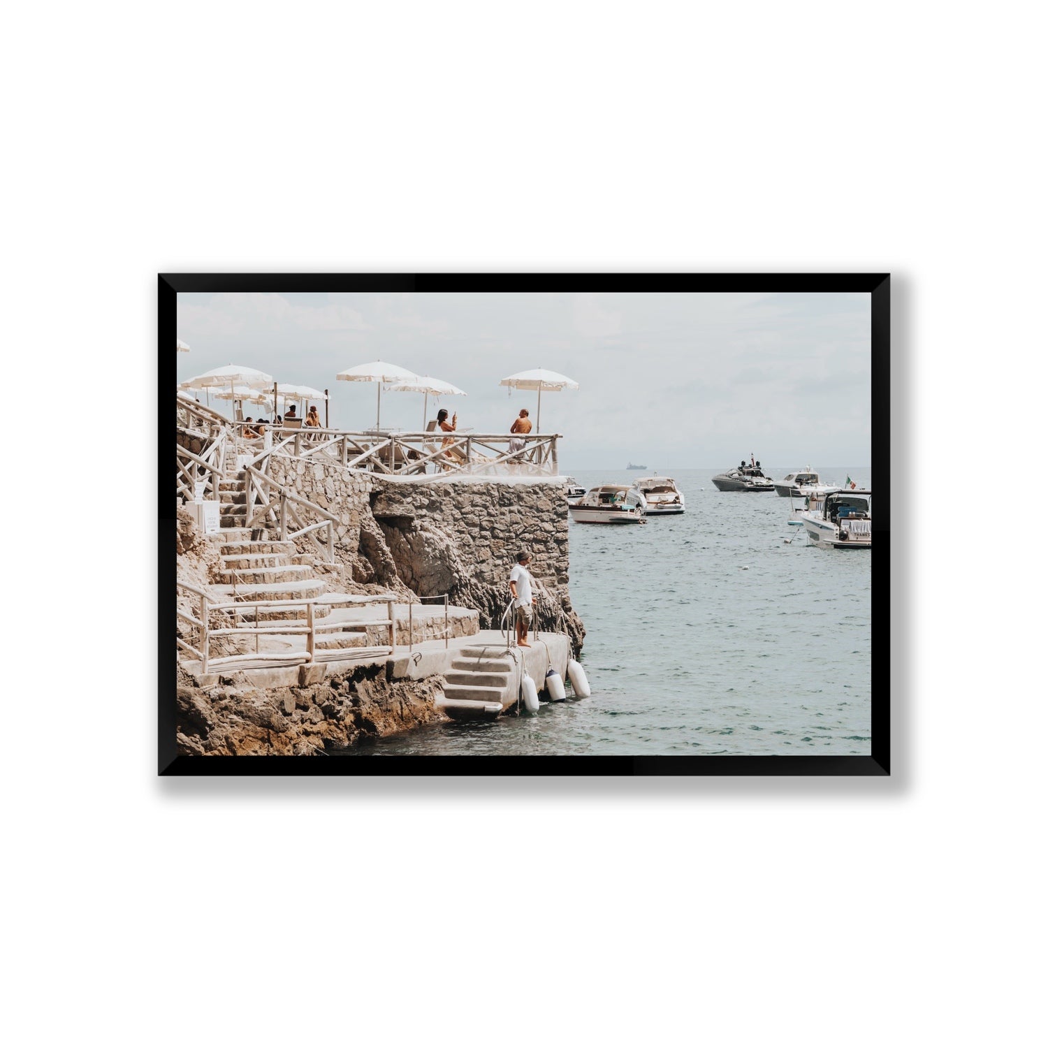 Conca Del Sogno fine art print, Nerano, Italy, Giant, Black Frame · Full Bleed, Fine Art Print