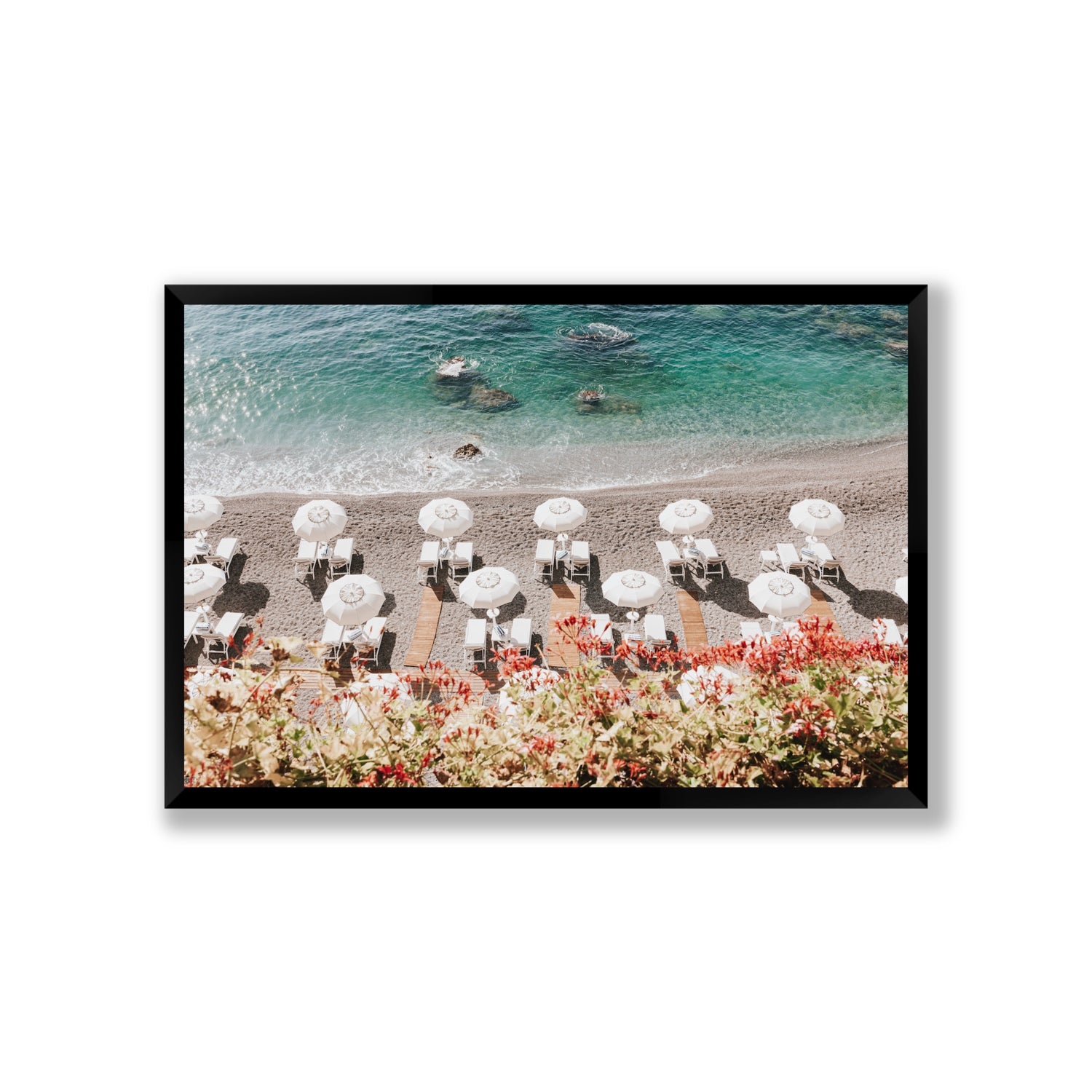 Coastal Charms fine art print, Amalfi, Italy, Giant, Black Frame · Full Bleed, Fine Art Print