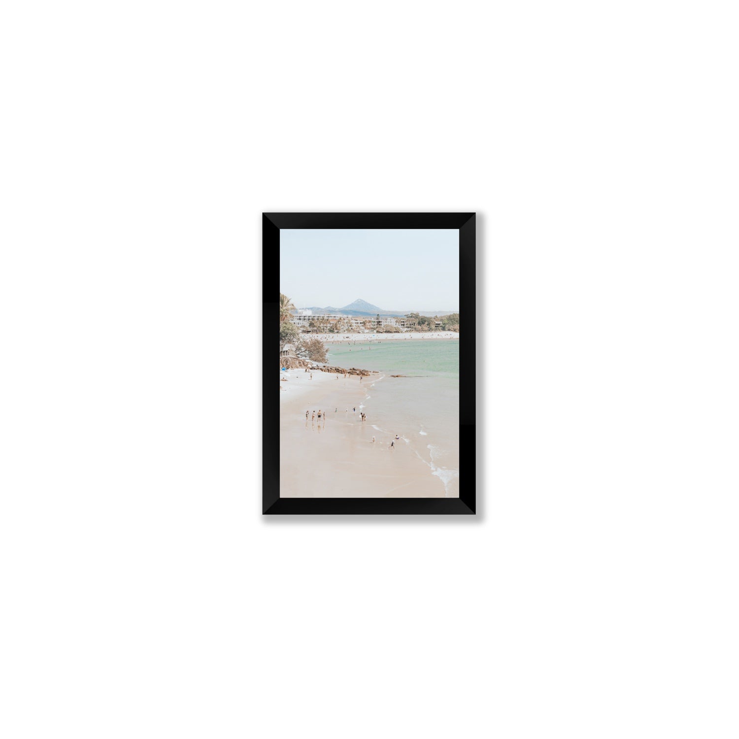 Little Cove Shallows fine art print, Noosa, Australia, coastal scenes artwork, Small, Black Frame · Full Bleed, Fine Art Print