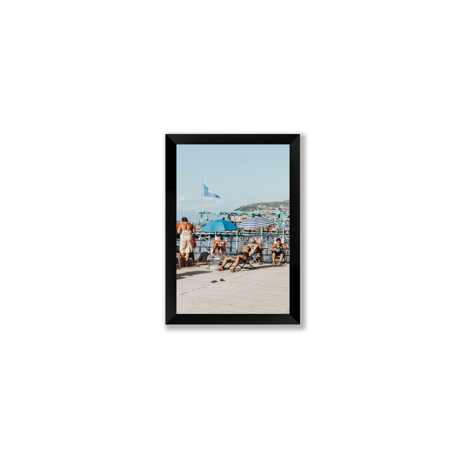 The Golden Years Sorrento Italian wall art Small full-bleed fine art print in black frame