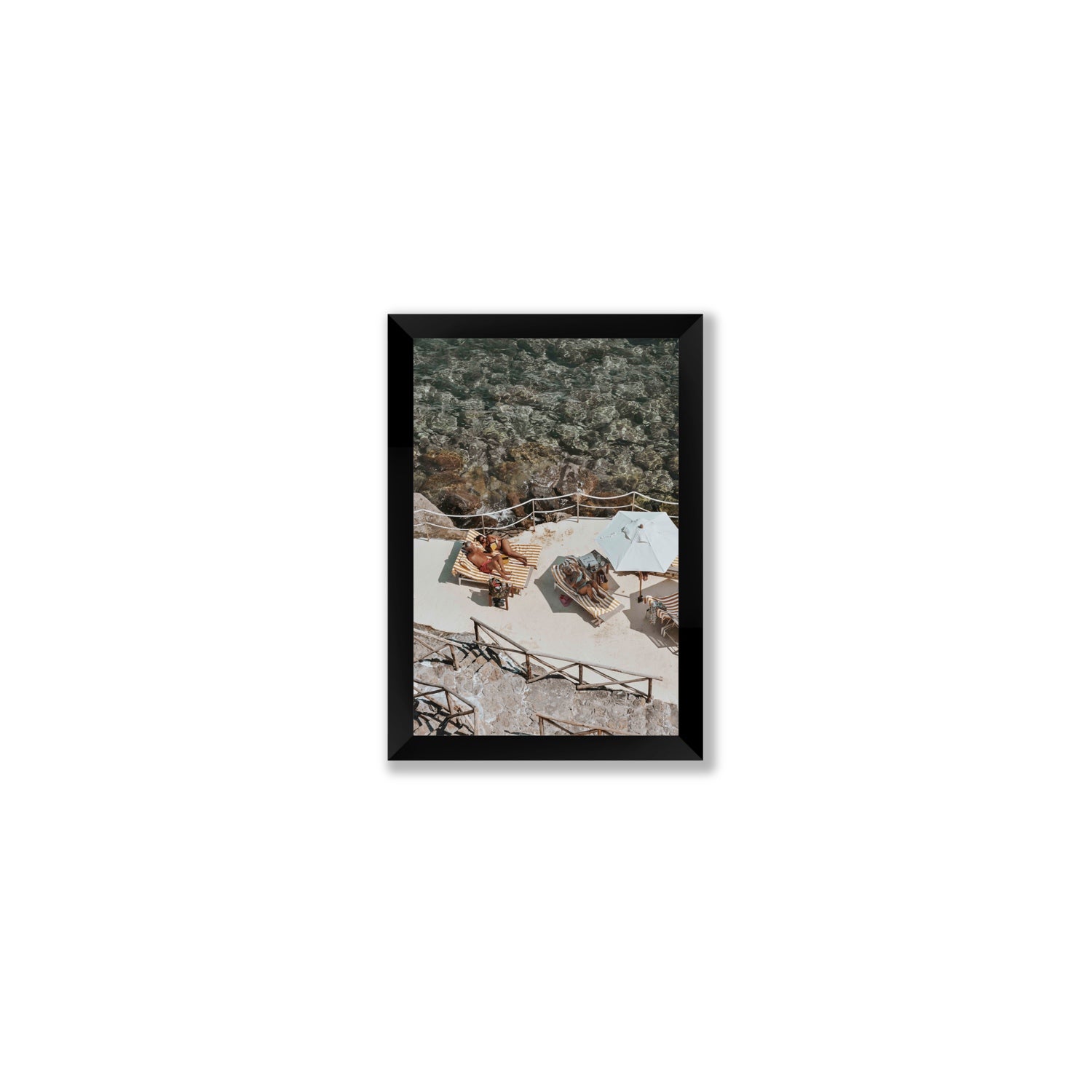 Lounge Lizards Tuscany Italian decor wall art Small full-bleed fine art print in black frame