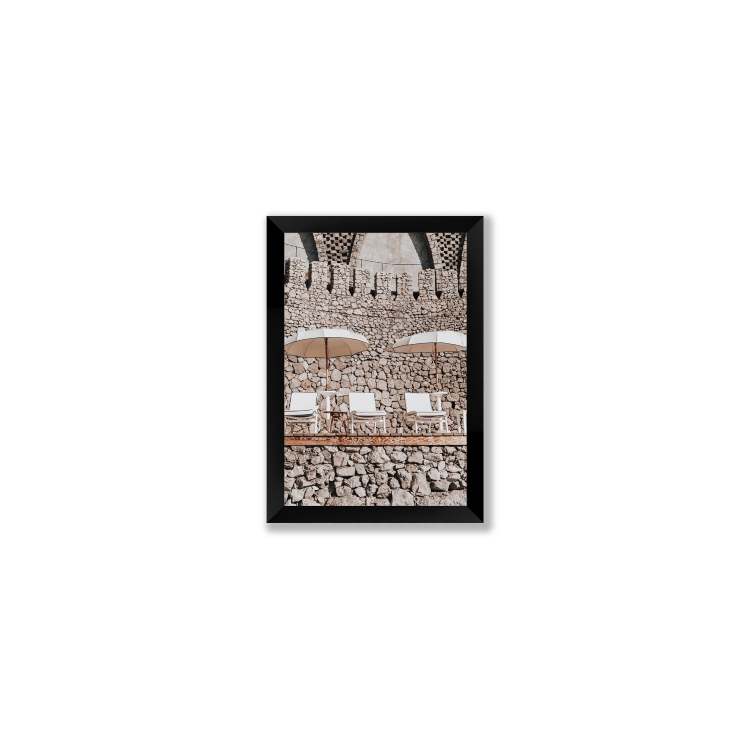 Pietra Amalfitana fine art print, Amalfi, Italy, luxury escapes artwork, Small, Black Frame · Full Bleed, Fine Art Print