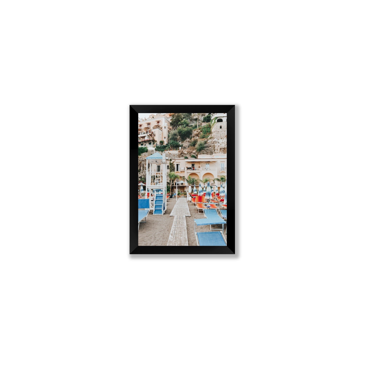 Torre Di Salvataggio fine art print, Positano, Italy, Small, Black Frame · Full Bleed, Fine Art Print