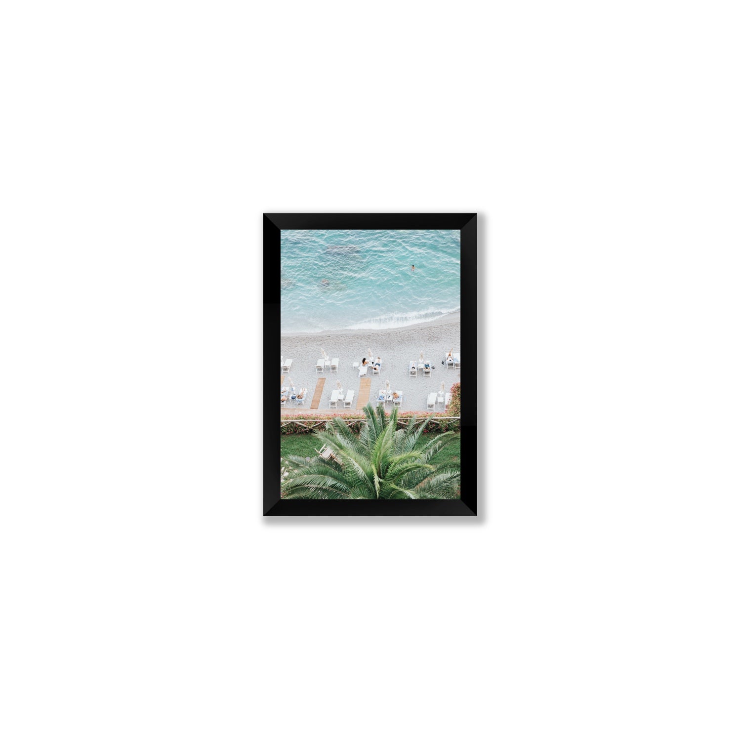 Paradiso Amalfi Mediterranean wall art Small full-bleed fine art print in black frame