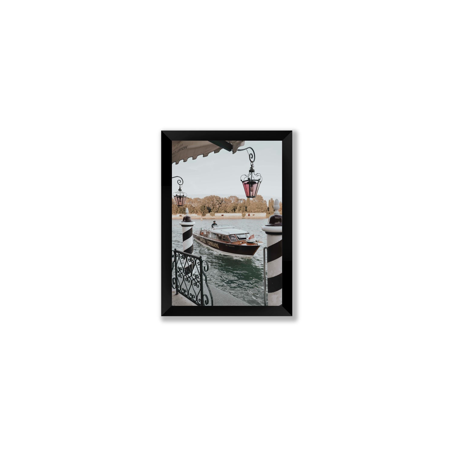 Taxi Shuttle Venice wall art Small full-bleed fine art print in black frame
