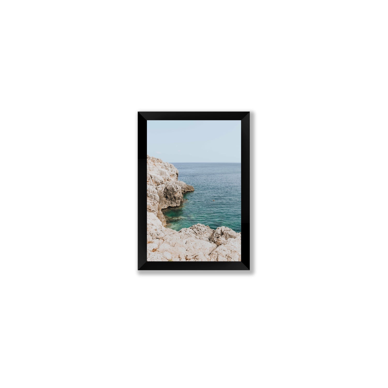 Healing Immersion Puglia Wall Mediterranean fine art print Small full-bleed fine art print in black frame