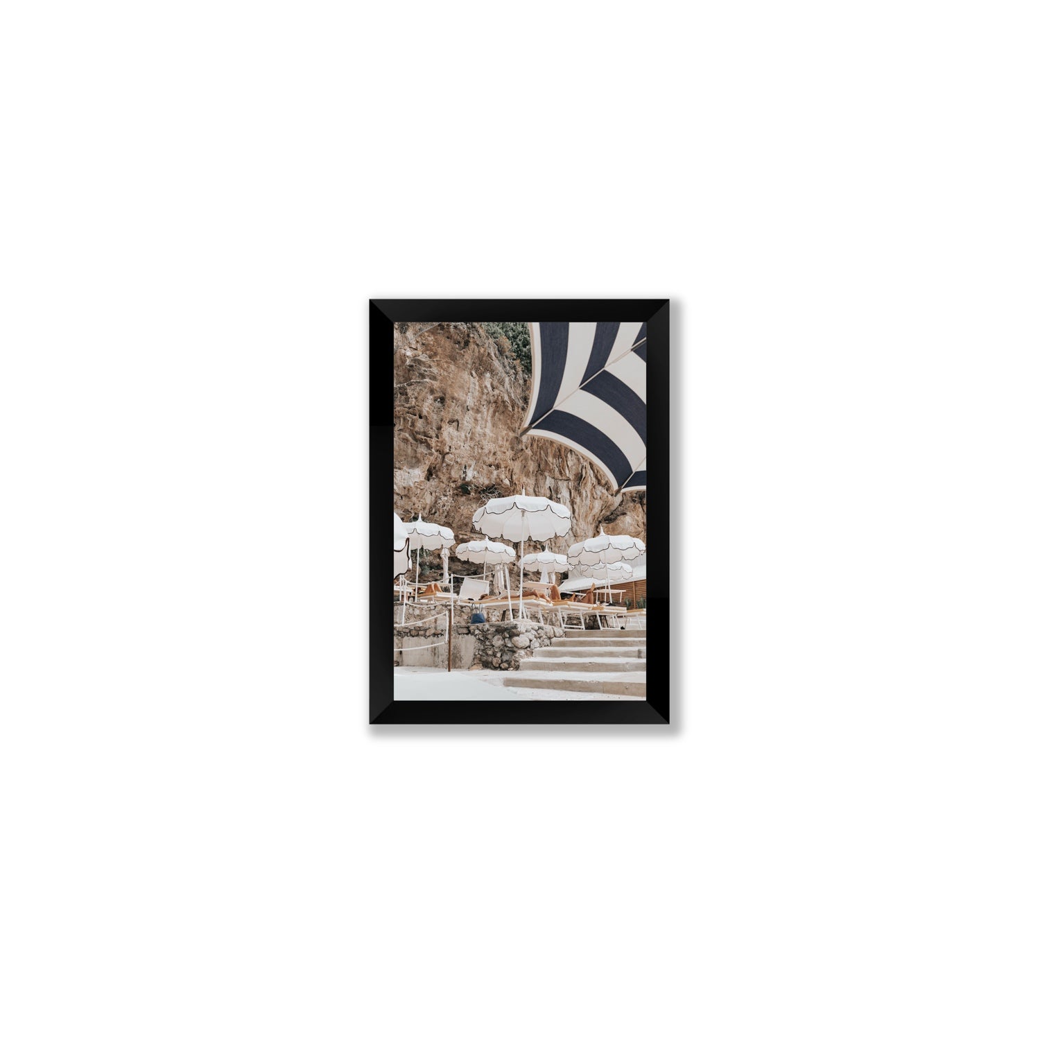 Rocky Refuge fine art print, Positano, Italy, Small, Black Frame · Full Bleed, Fine Art Print