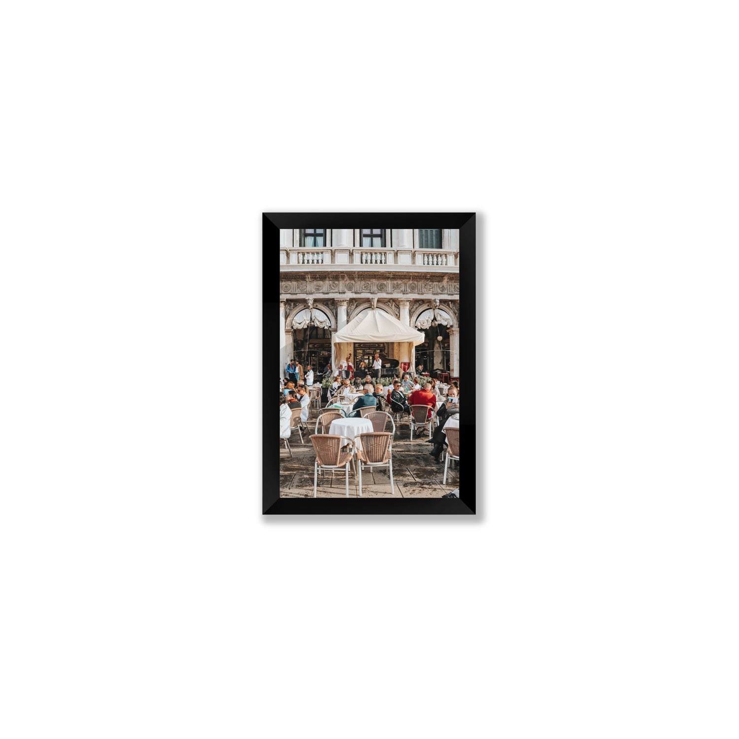 Piazza San Marco Venice Italian wall art Small full-bleed fine art print in black frame