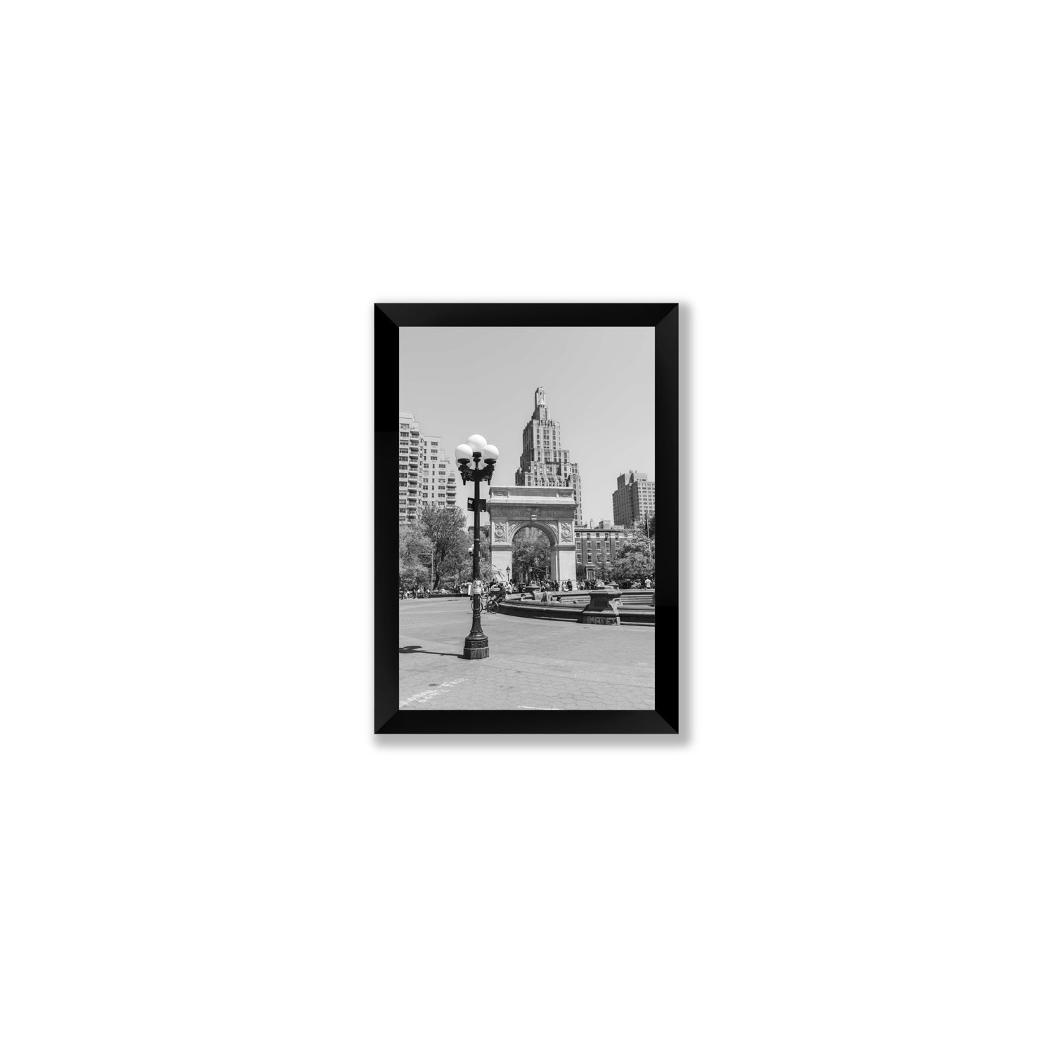 Pole Position New York NYC Black & White wall art Small full-bleed fine art print in black frame