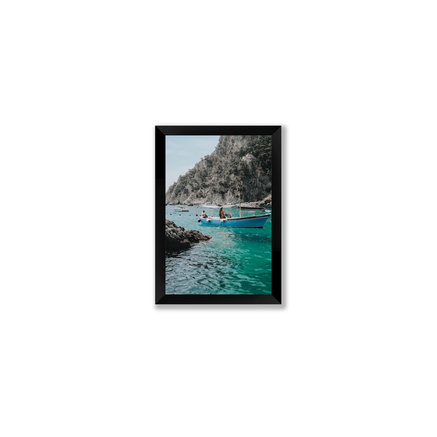Emerald Escape fine art print, Capri, Italy, Small, Black Frame · Full Bleed, Fine Art Print