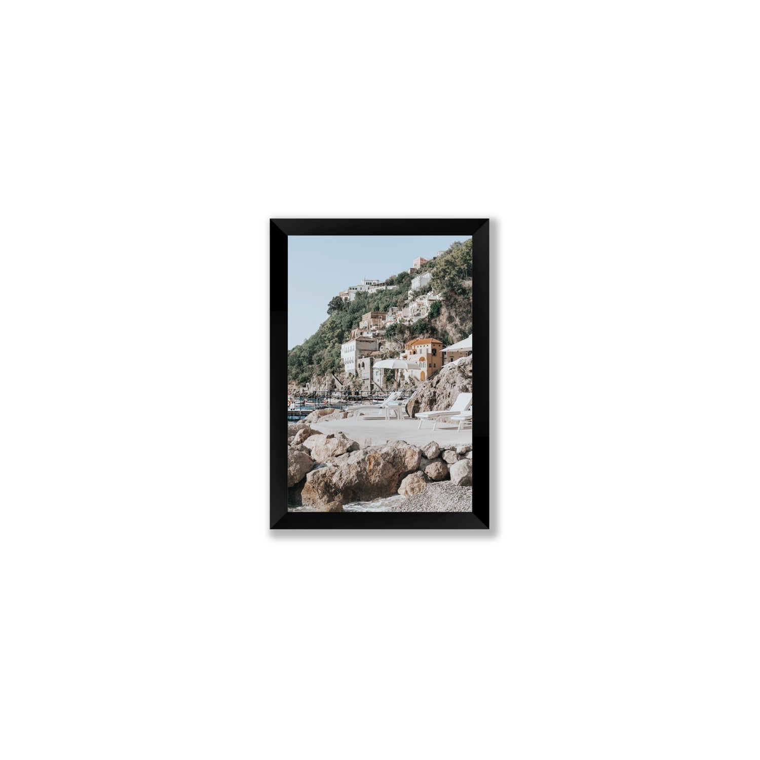 Dolce Coast Amalfi travel photography wall art small full-bleed fine art print in black frame