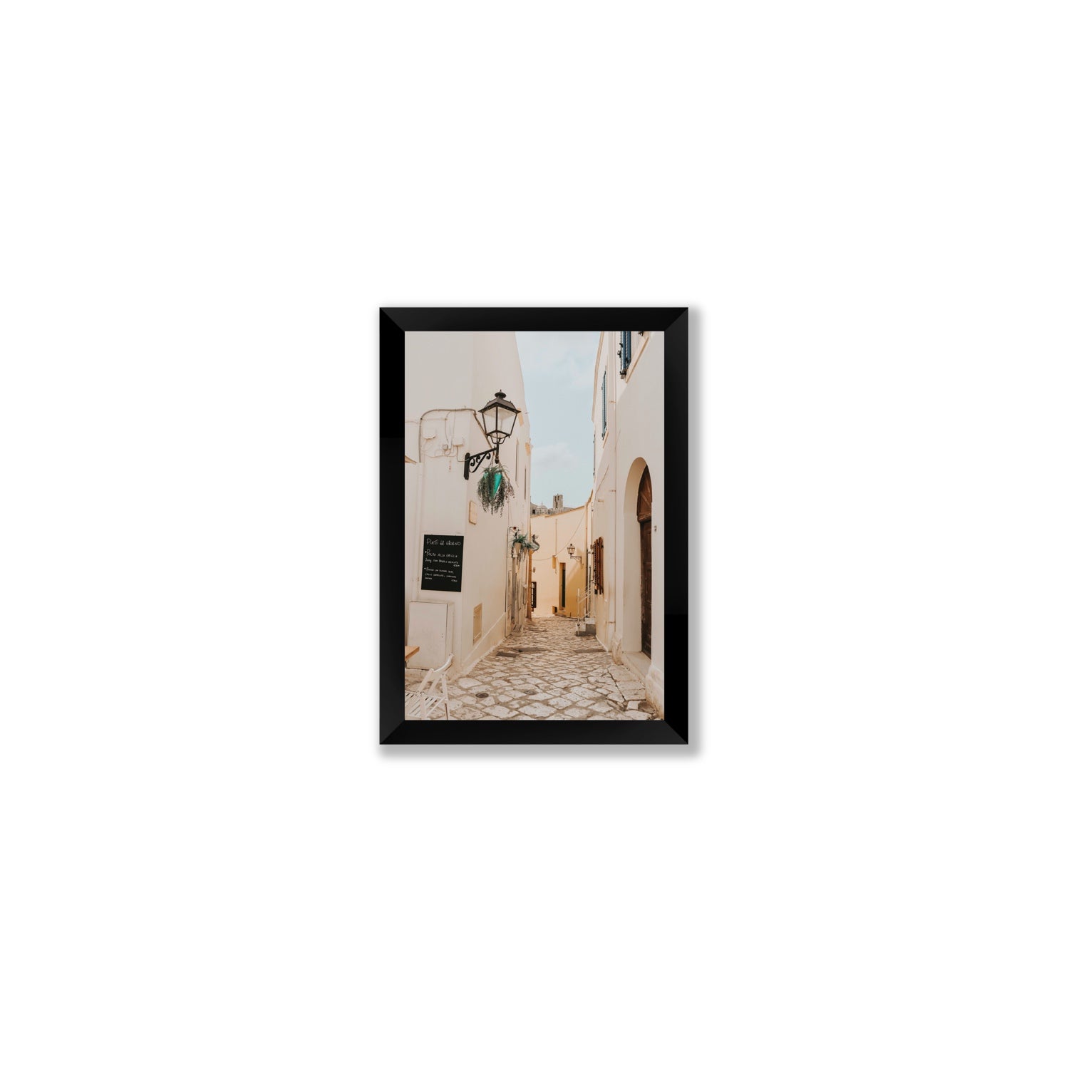 Twilight Passage Puglia Italian wall art Small full-bleed fine art print in black frame
