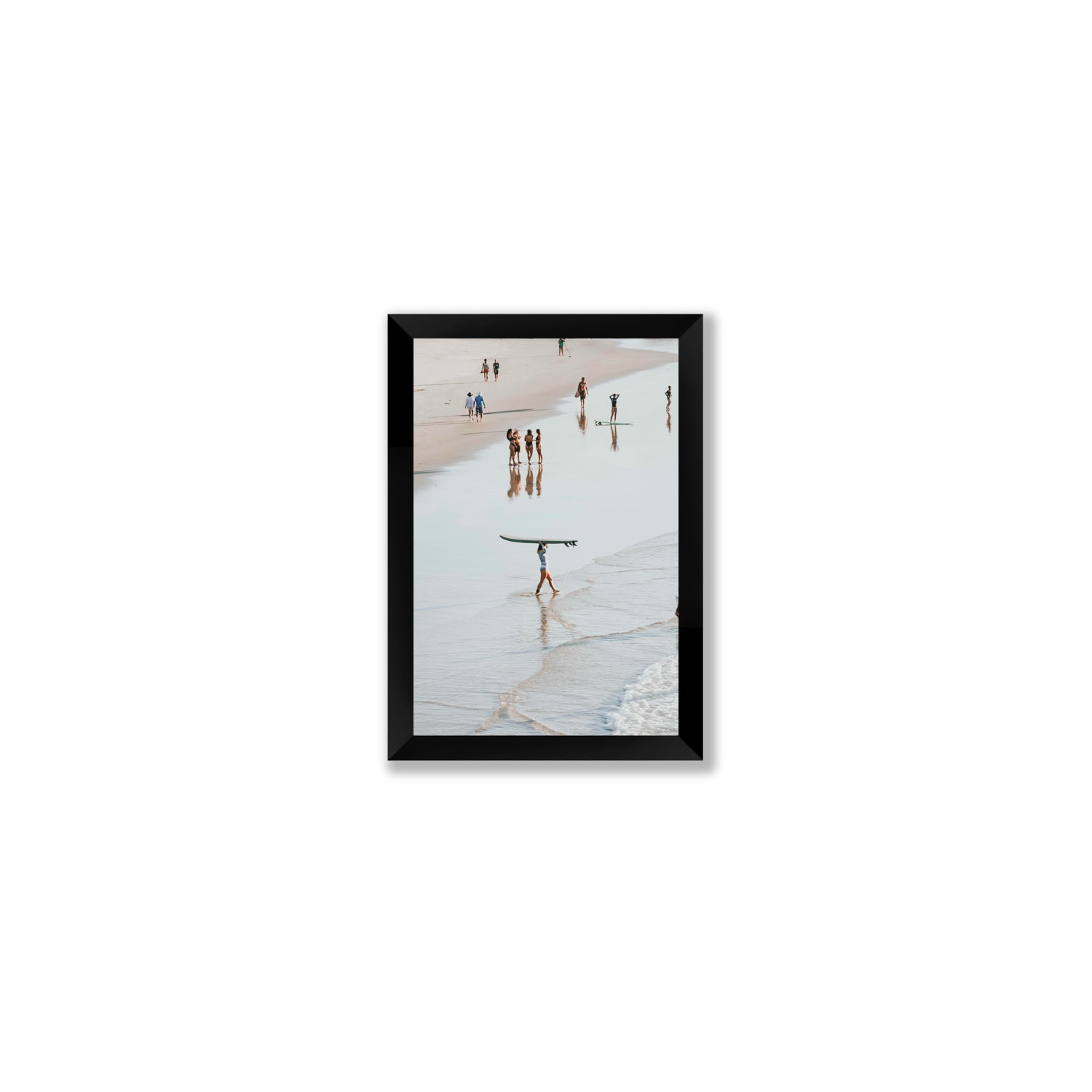 Bailey Byron Bay beach coastal decor wall art Small full-bleed fine art print in black frame
