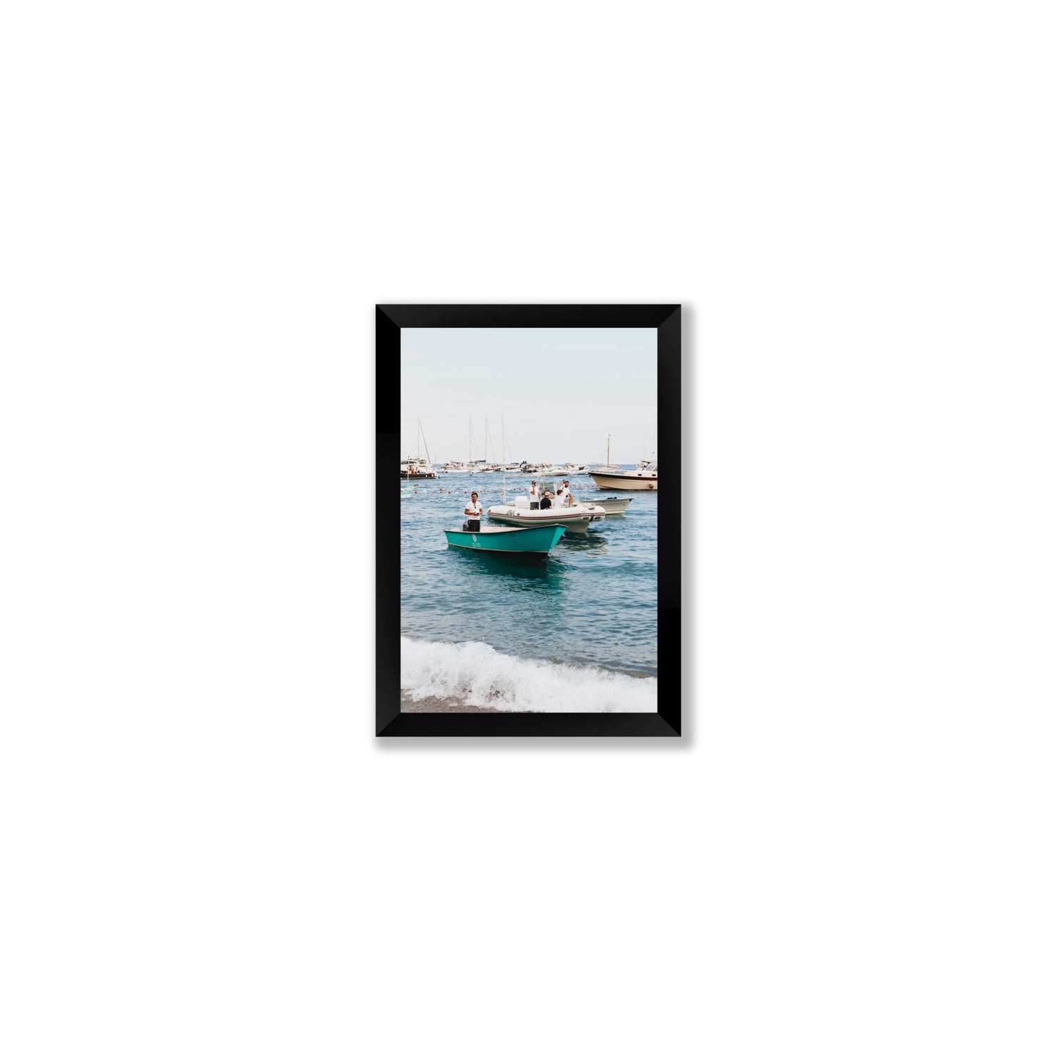 Twilight Tenders Positano wall art Small full-bleed fine art print in black frame