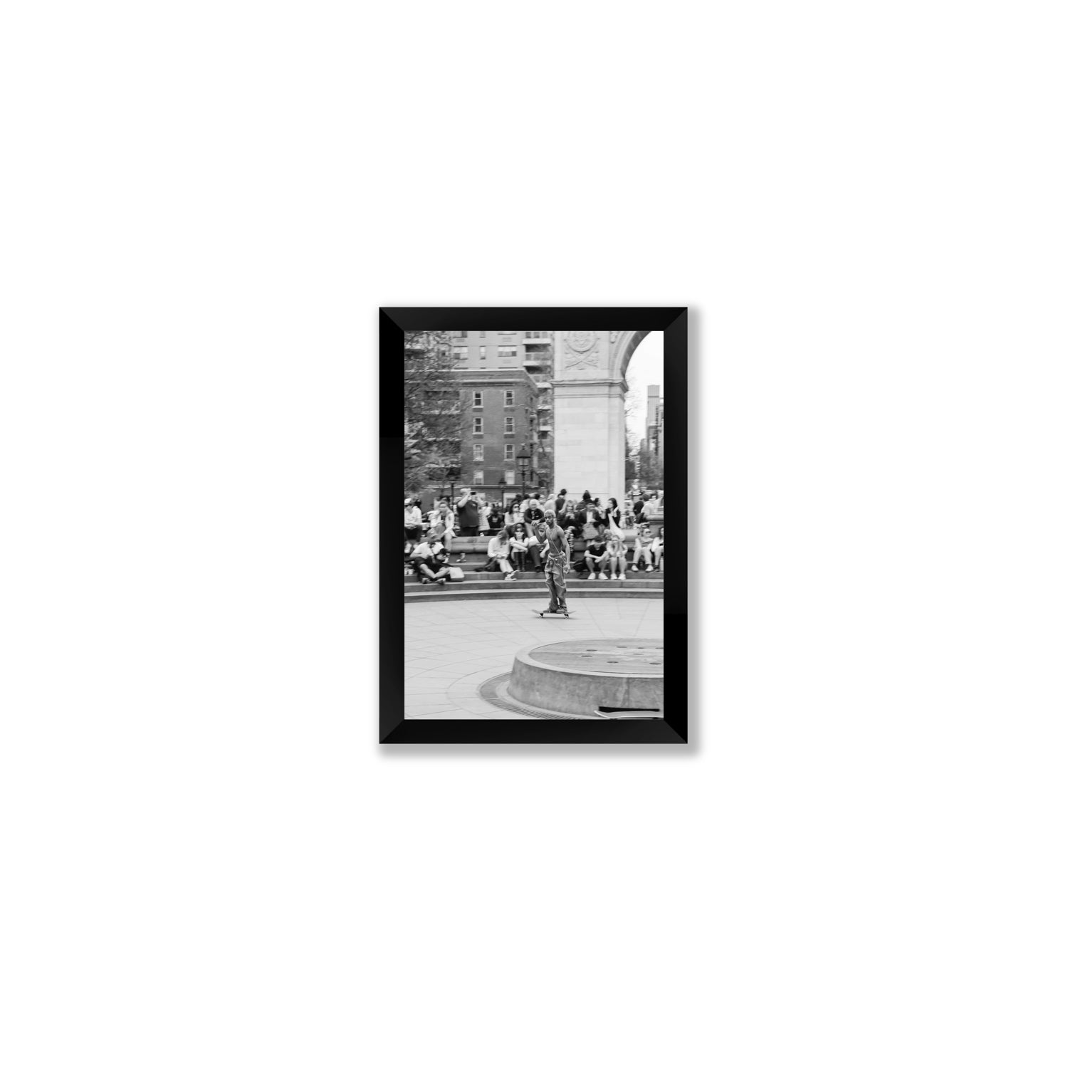 Parkside Pirouettes New York NYC Black & White wall art Small full-bleed fine art print in black frame