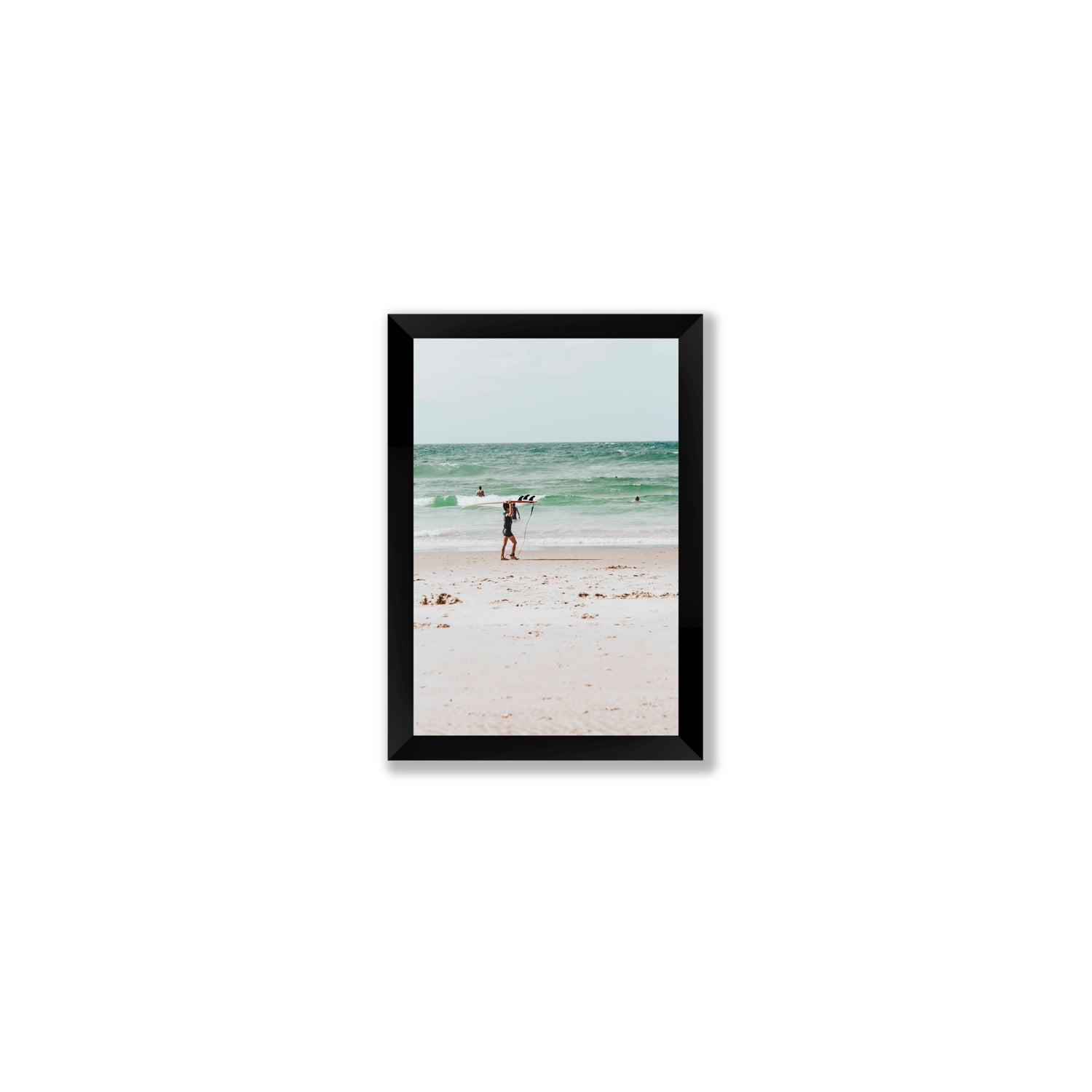 Grommet Byron Bay Surf coastal wall art Small full-bleed fine art print in black frame