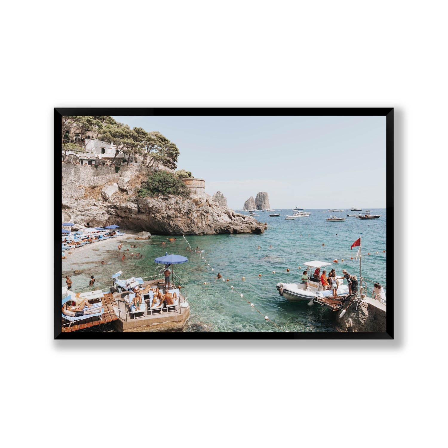 Torre Saracena fine art print, Capri, Italy, Gallery, Black Frame · Full Bleed, Fine Art Print
