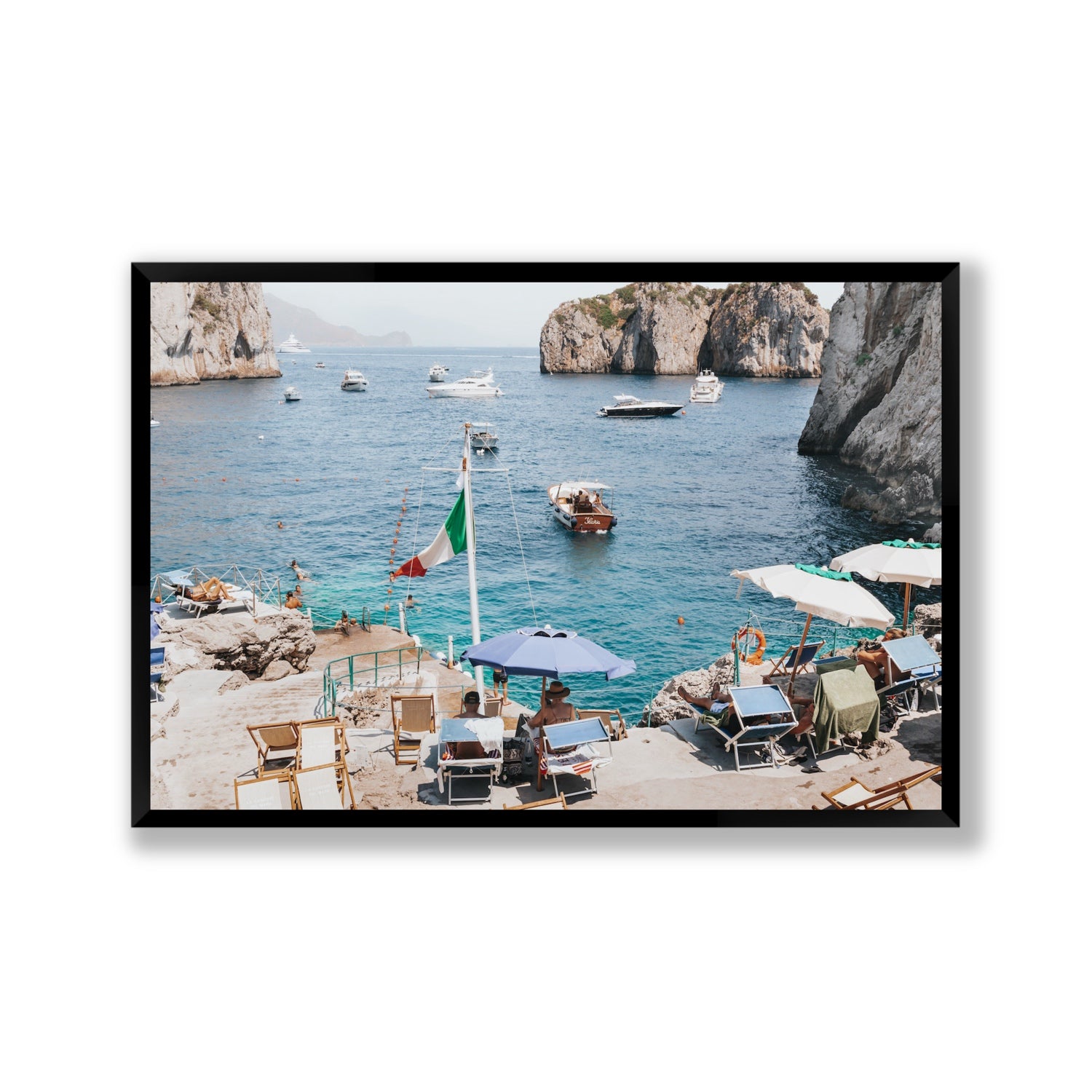 Smooth Sailing fine art print, Capri, Italy, Gallery, Black Frame · Full Bleed, Fine Art Print