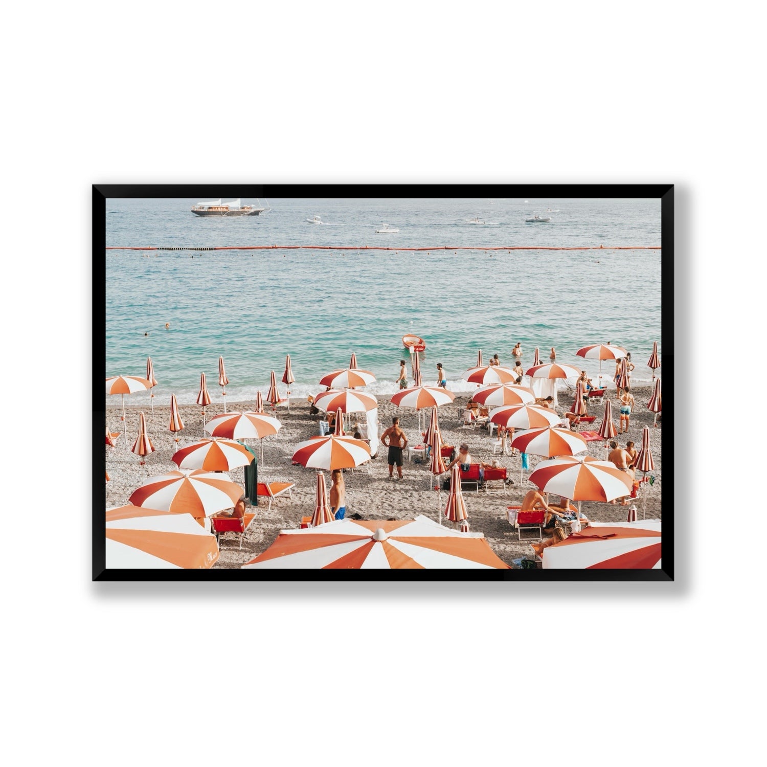 That's Amore Amalfi Mediterranean wall art Gallery full-bleed fine art print in black frame