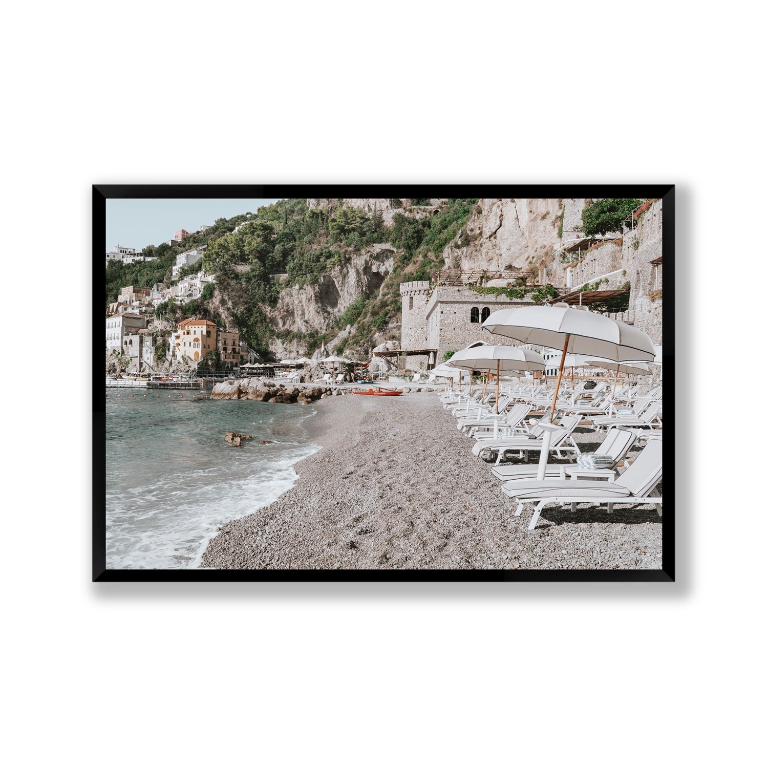 Borgo Santandrea fine art print, Amalfi, Italy, Gallery, Black Frame · Full Bleed, Fine Art Print