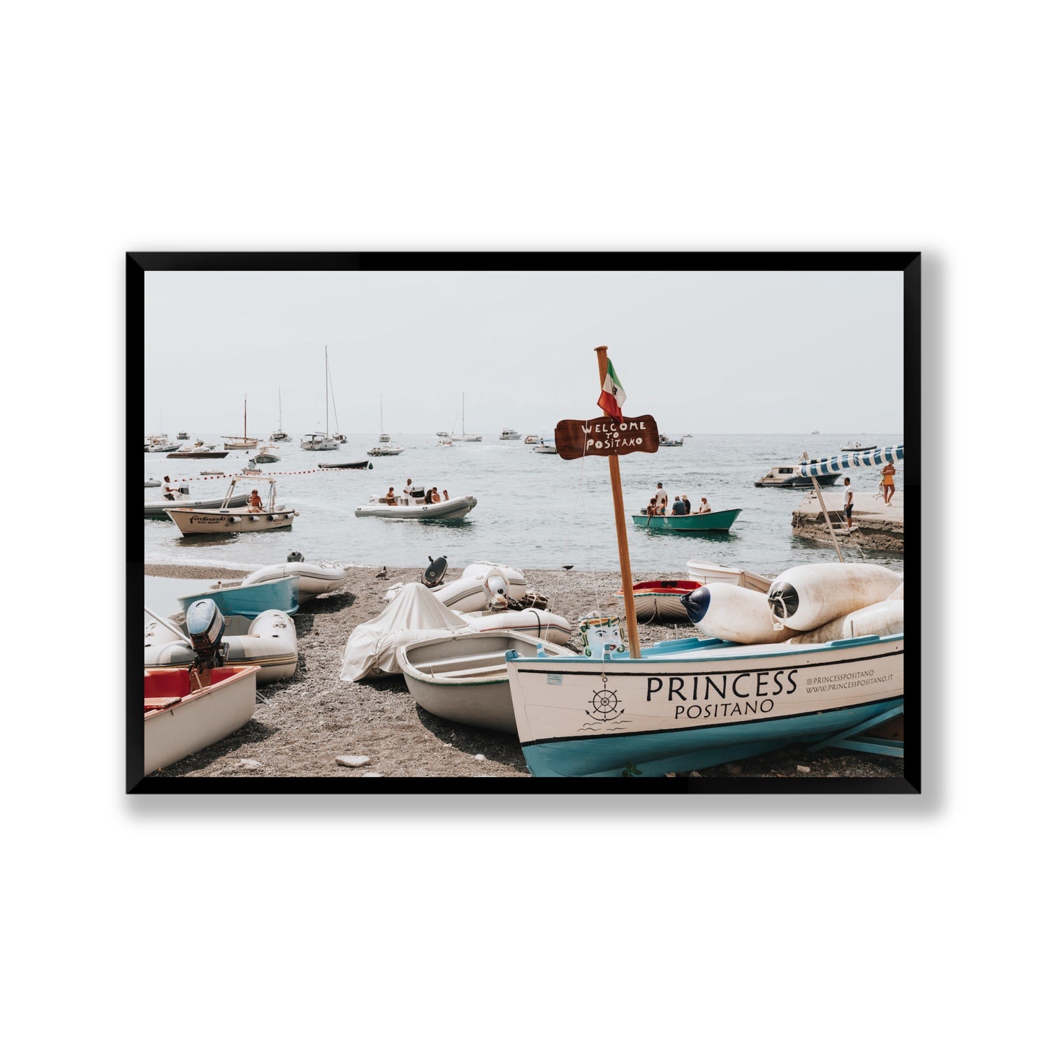 Princess Positano fine art print, Positano, Italy, Gallery, Black Frame · Full Bleed, Fine Art Print