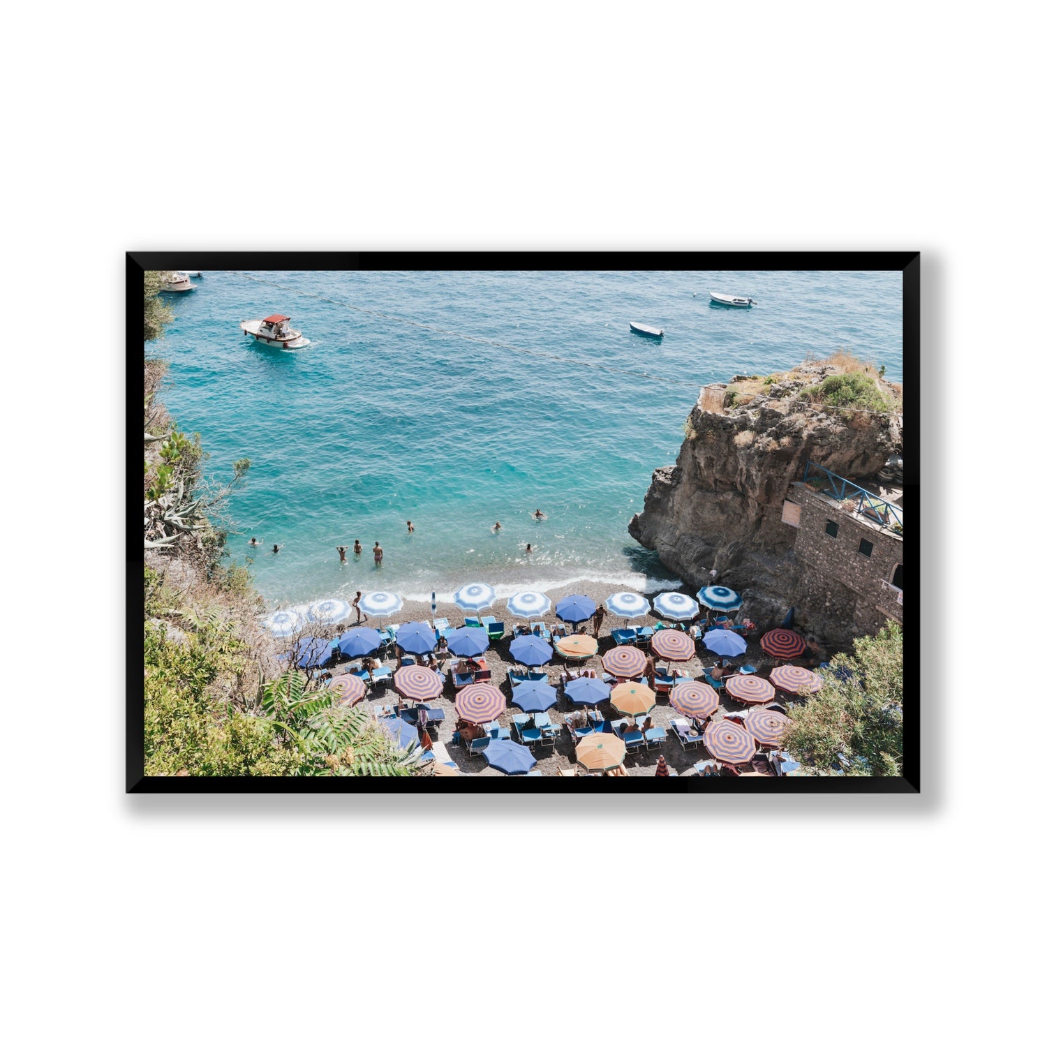 The Cove fine art print, Positano, Italy, Gallery, Black Frame · Full Bleed, Fine Art Print