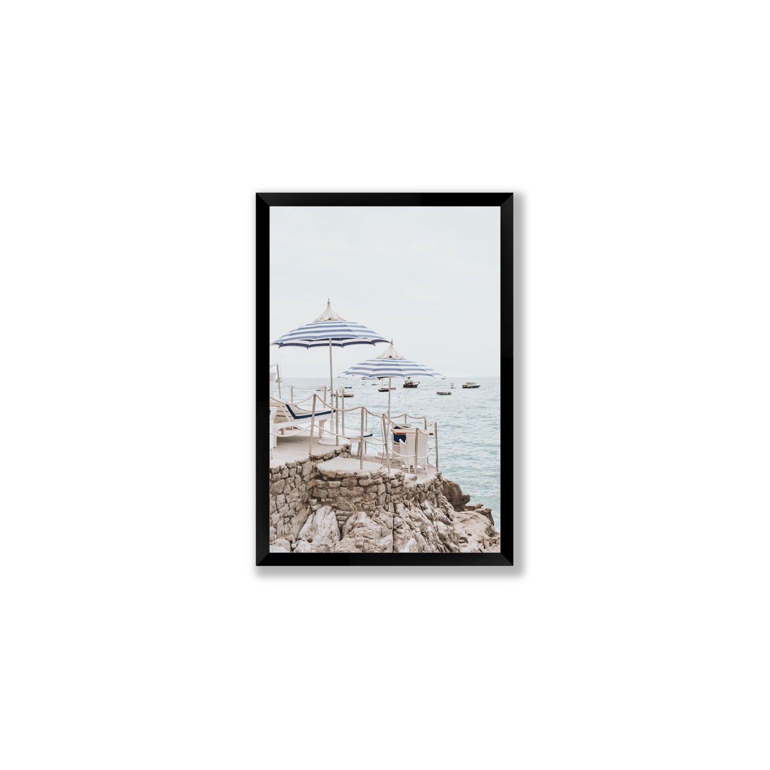 La Scogliera fine art print, Positano, Italy, Medium, Black Frame · Full Bleed, Fine Art Print