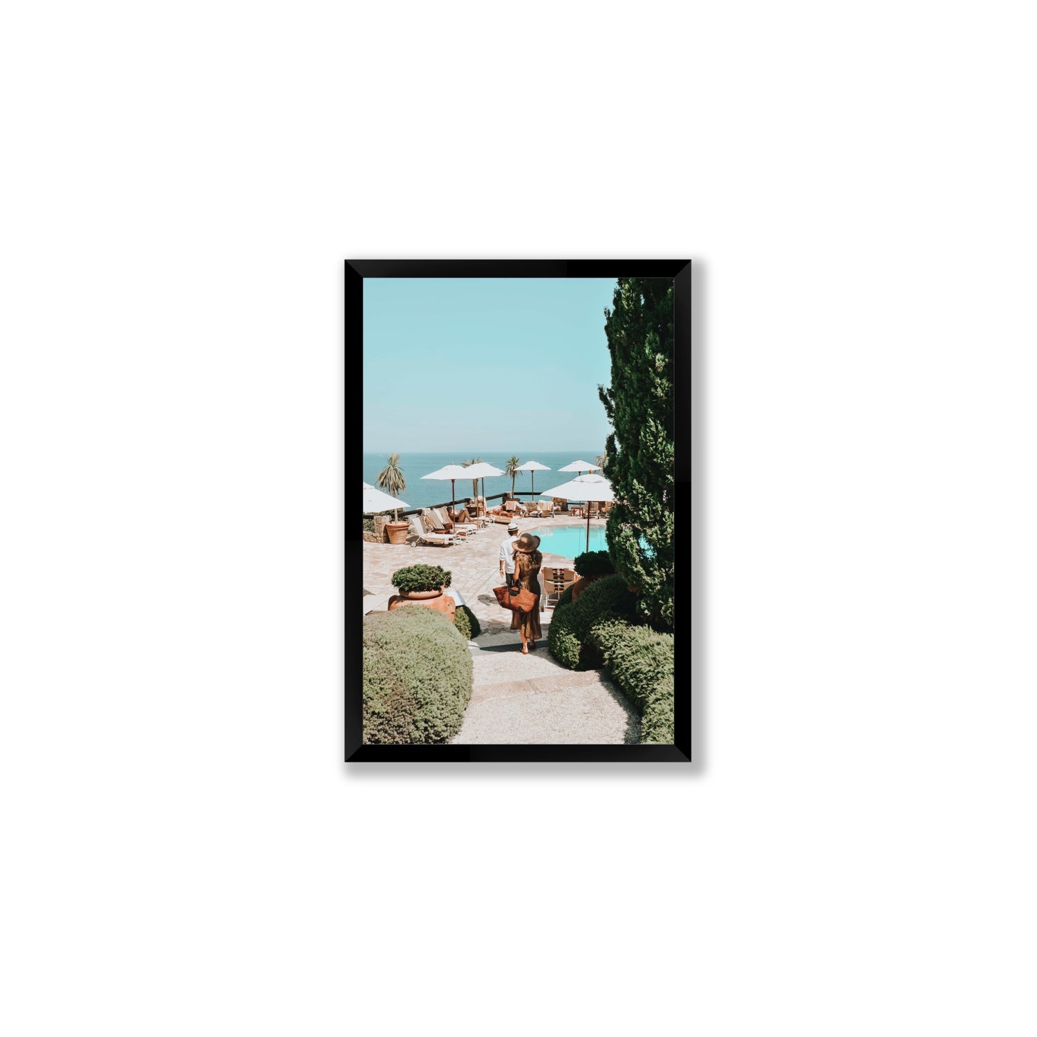The World Is Your Catwalk Tuscany coastal wall art Medium full-bleed fine art print in black frame