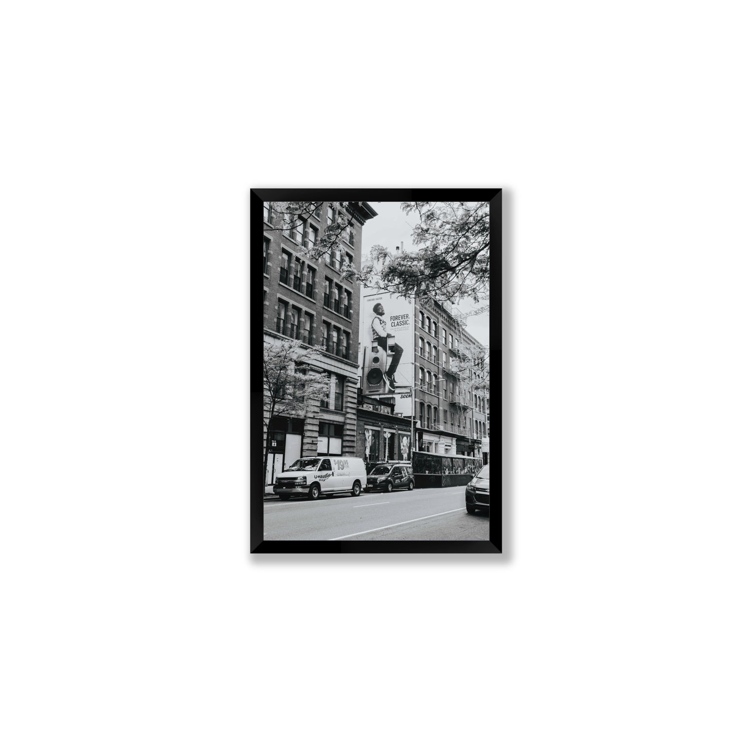 Forever Classic New York NYC Black & White wall art Medium full-bleed fine art print in black frame