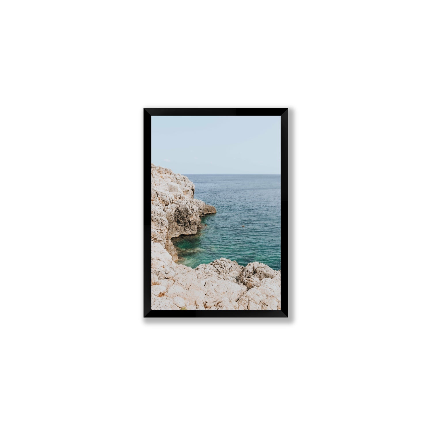 Healing Immersion Puglia Wall Mediterranean fine art print Medium full-bleed fine art print in black frame