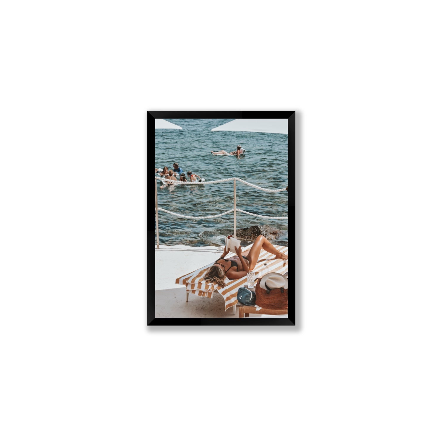 Cloud Nine Tuscany Italian decor wall art Medium full-bleed fine art print in black frame