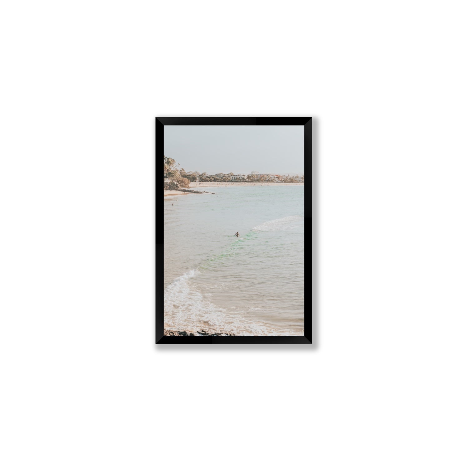 Salt Reverie fine art print, Noosa, Australia, coastal scenes artwork, Medium, Black Frame · Full Bleed, Fine Art Print
