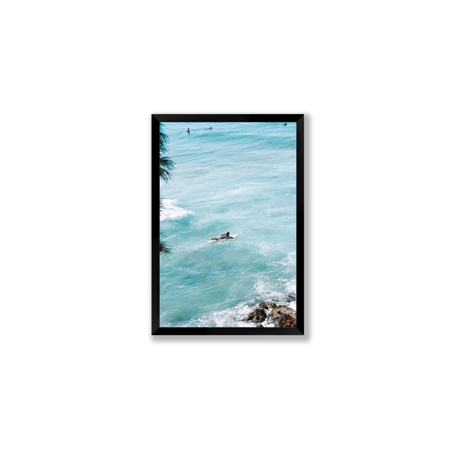 Blue Crush fine art print, Byron Bay, Australia, Medium, Black Frame · Full Bleed, Fine Art Print