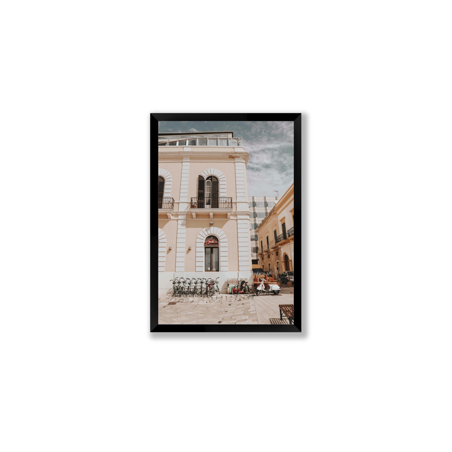 Rosticceria Puglia Italian wall art Medium full-bleed fine art print in black frame