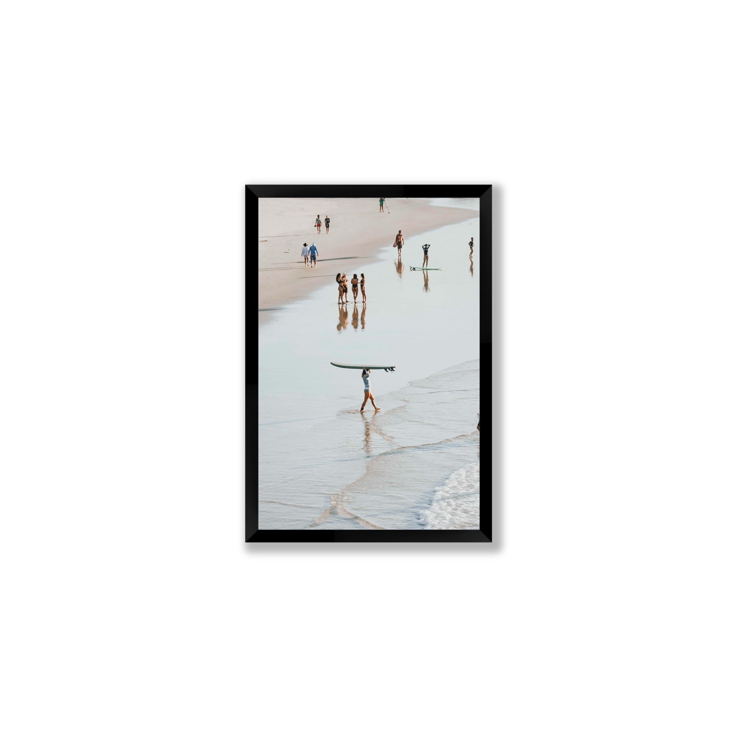 Bailey Byron Bay beach coastal decor wall art Medium full-bleed fine art print in black frame