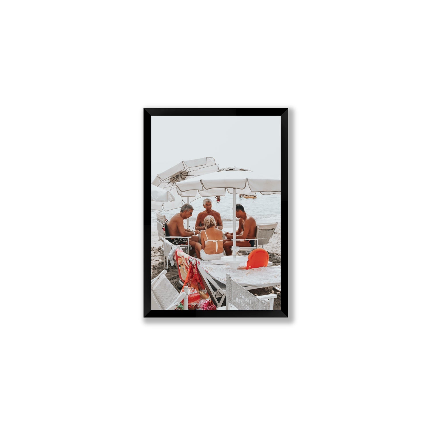 Luck Of The Draw fine art print, Alassio, Italy, Medium, Black Frame · Full Bleed, Fine Art Print