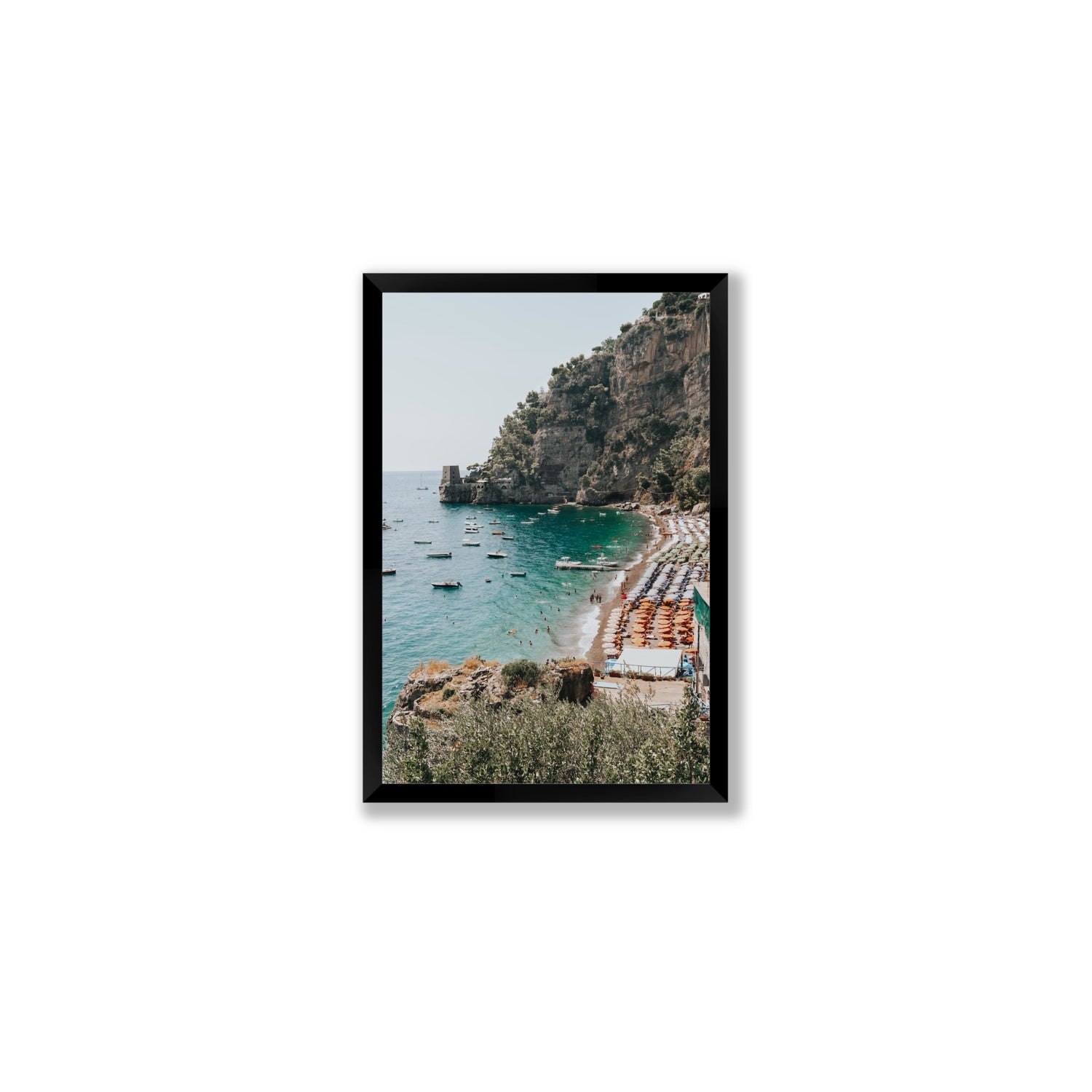 Baia dei Sogni fine art print, Positano, Italy, Medium, Black Frame · Full Bleed, Fine Art Print