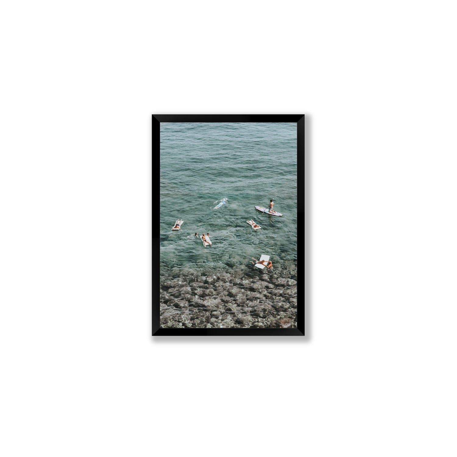 The Big Chill Tuscany coastal Italian wall art Medium full-bleed fine art print in black frame