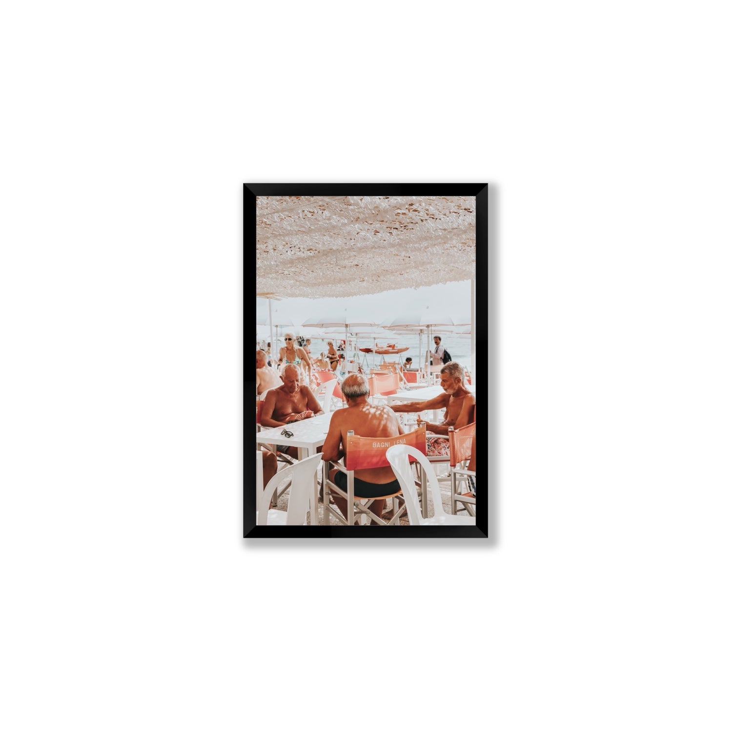 The Players fine art print, Alassio, Italy, Medium, Black Frame · Full Bleed, Fine Art Print