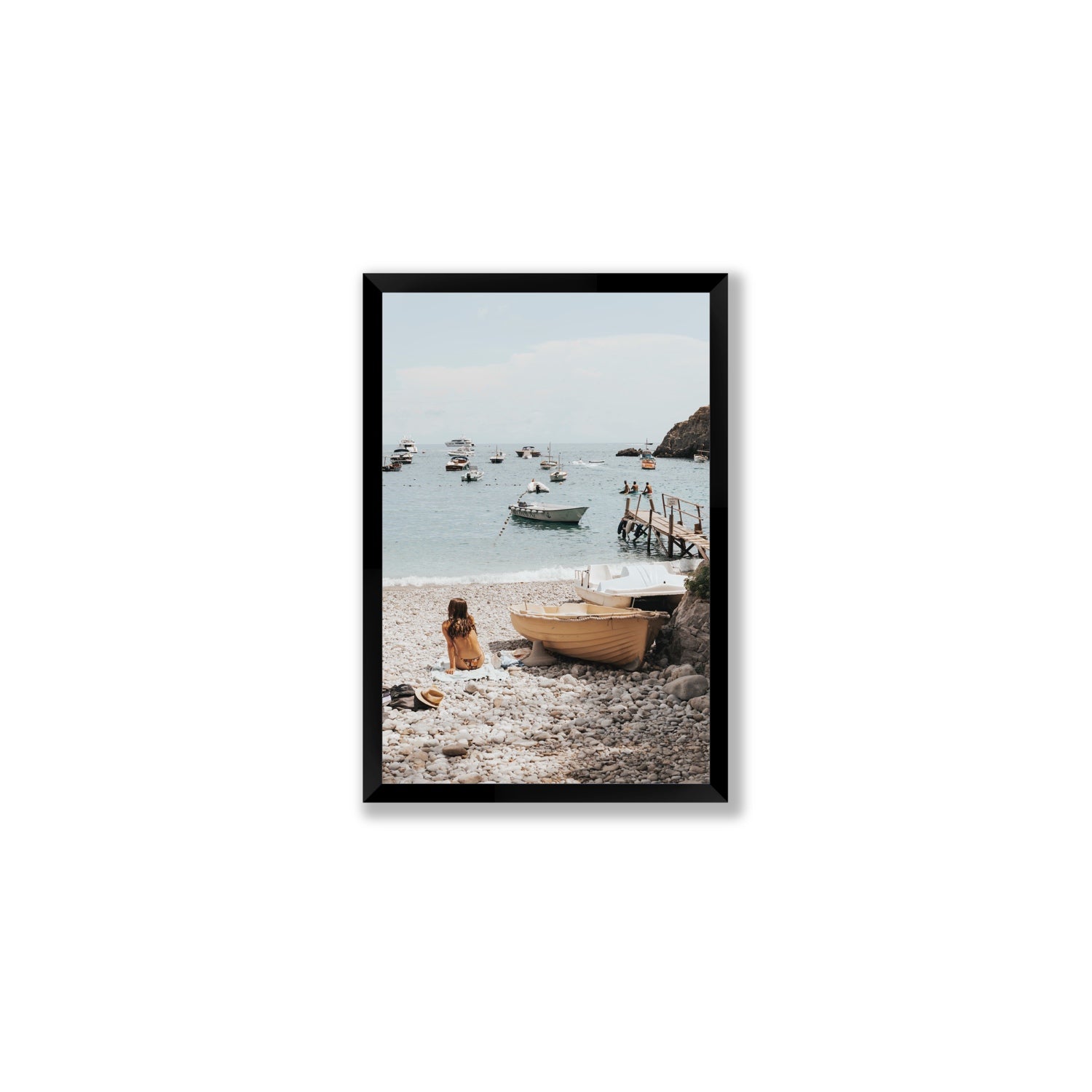 Solo Sojourn Nerano wall art Medium full-bleed fine art print in black frame