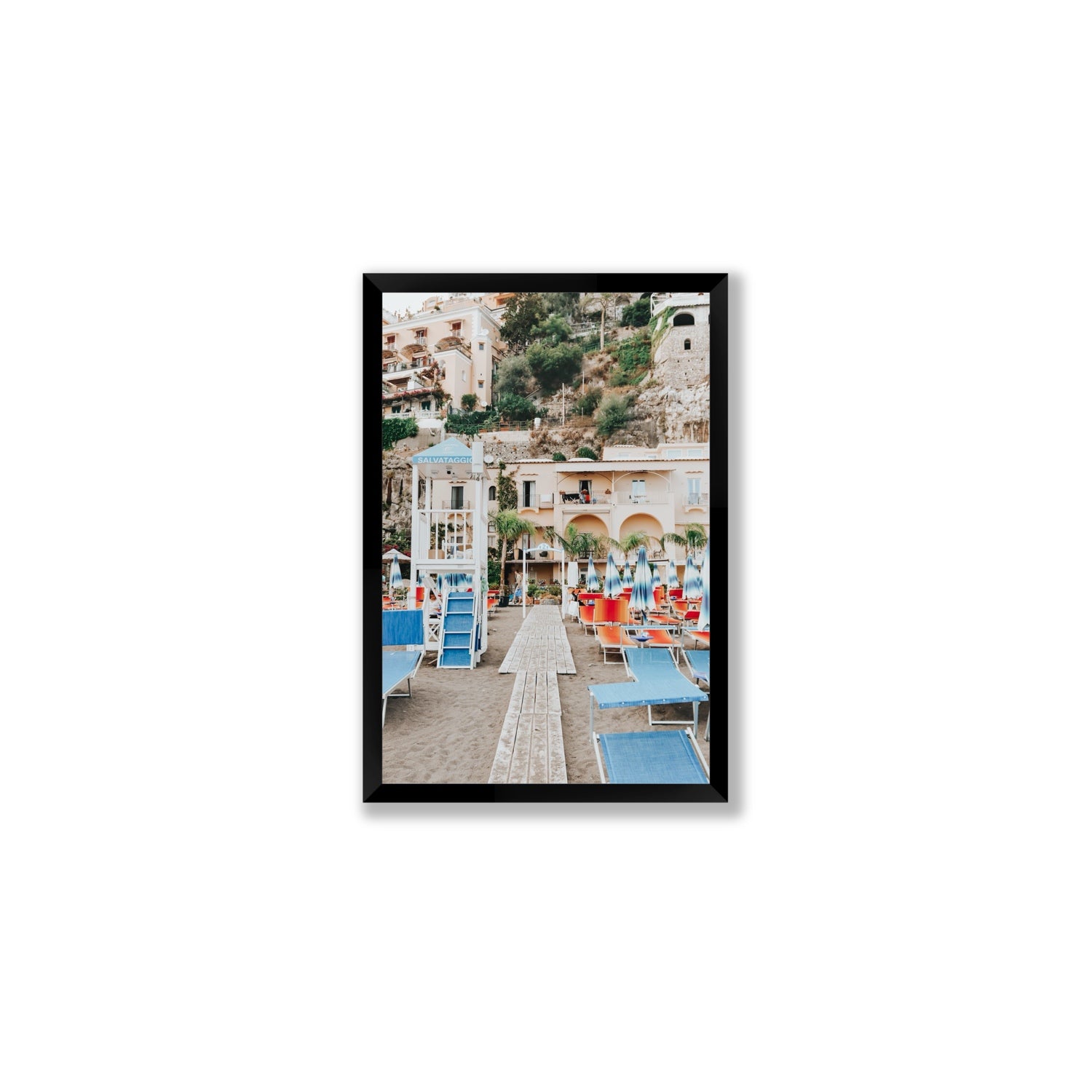 Torre Di Salvataggio fine art print, Positano, Italy, Medium, Black Frame · Full Bleed, Fine Art Print